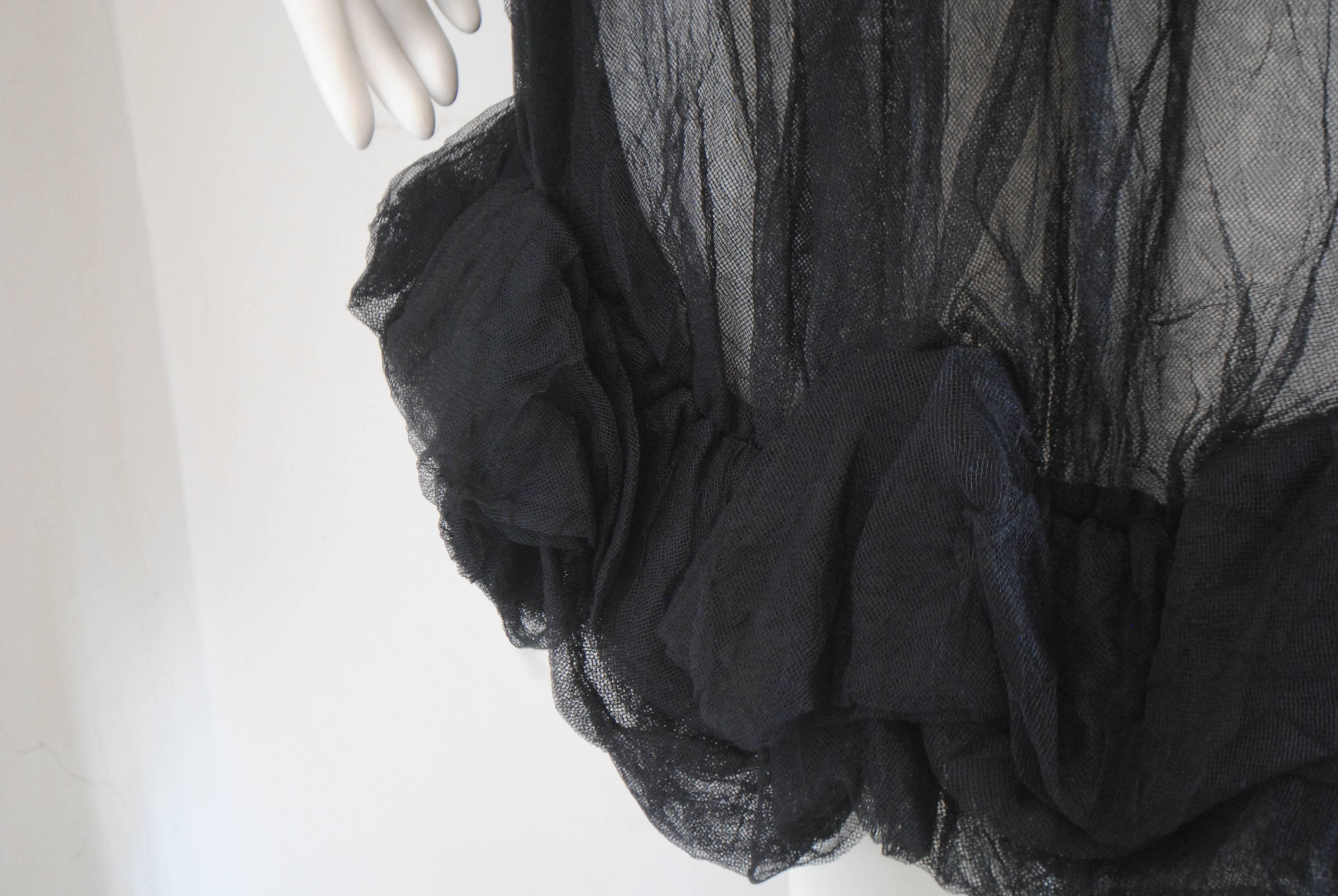 Black See Through Vintage Skirt 1