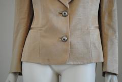Gianfranco Ferré Vintage Women's Beije Jacket Circa 1990s Acetate Wool