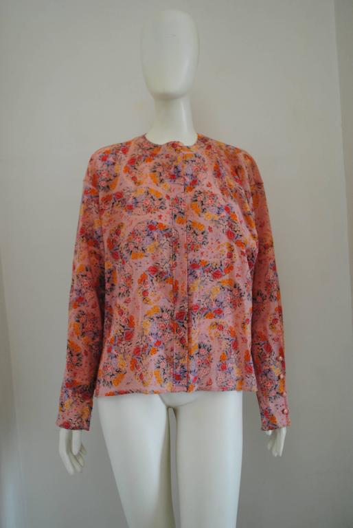 Ungaro Solo Donna Paris Wool Flower Shirt For Sale at 1stDibs | donna pars