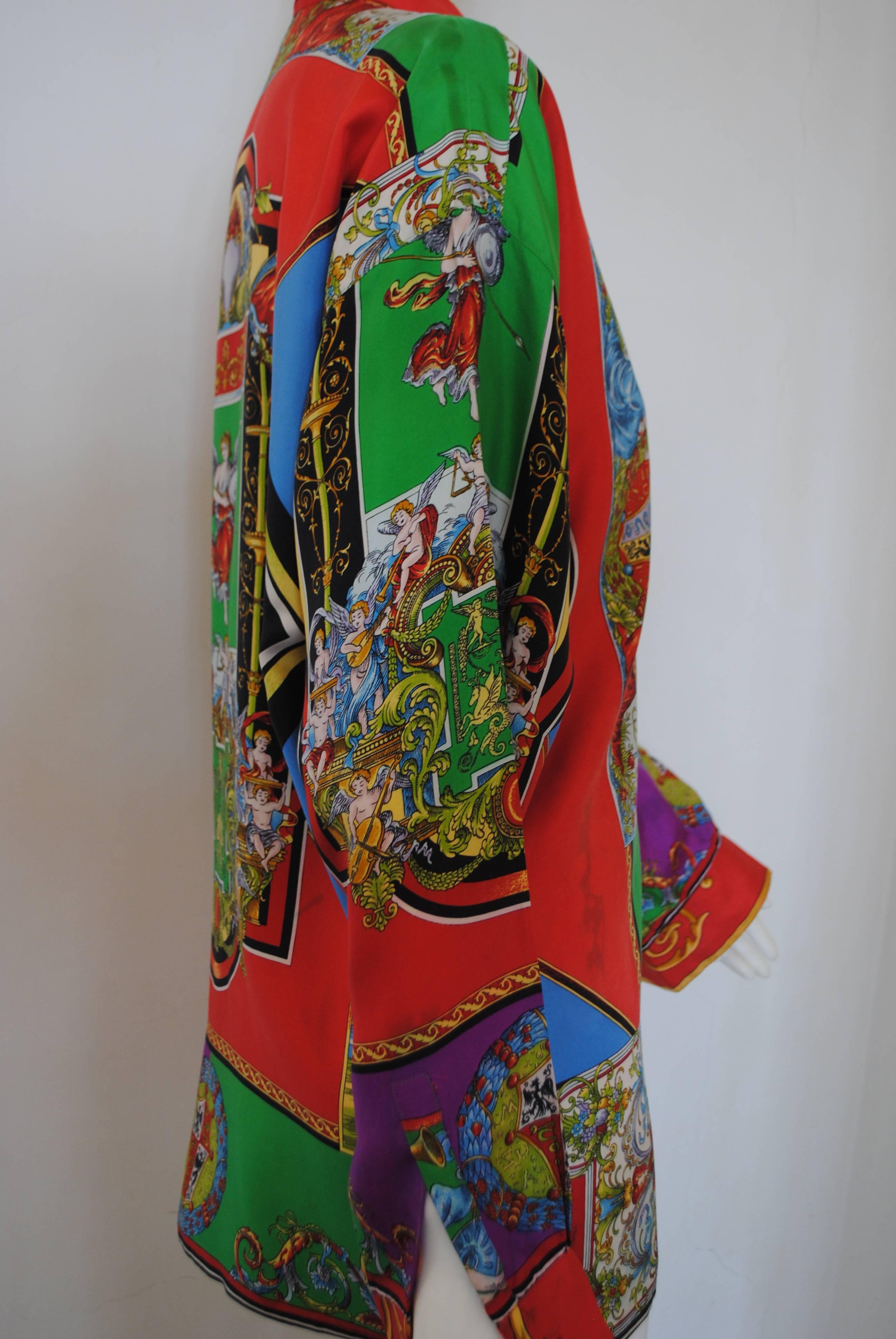 Gianni Versace multicoloured silk print shirt In Excellent Condition In Capri, IT