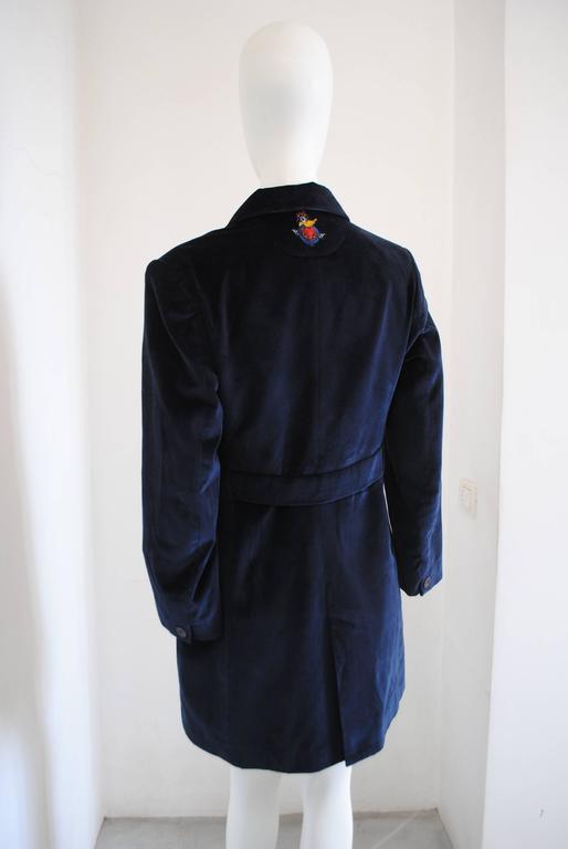 1980s Jc De Castelbajac Blu Velvet Coat 

blu coat totally made in italy in italian size range 40

Composition: Cotton and polyestere