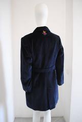 1980s Jean-Charles De Castelbajac Blu Velvet Coat