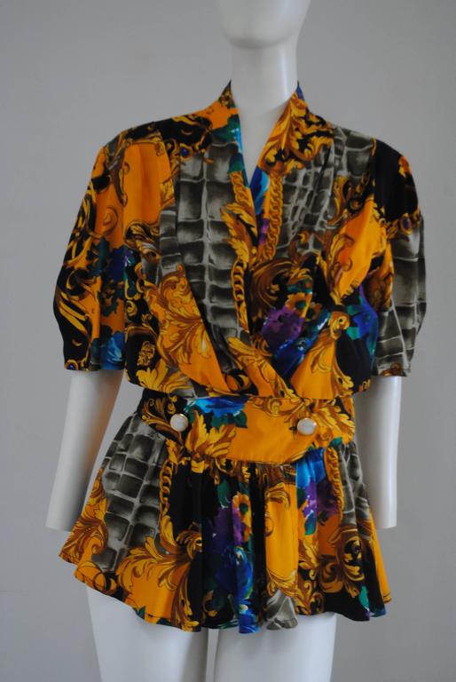 1980s Multicoloured Vintage shirt For Sale at 1stdibs