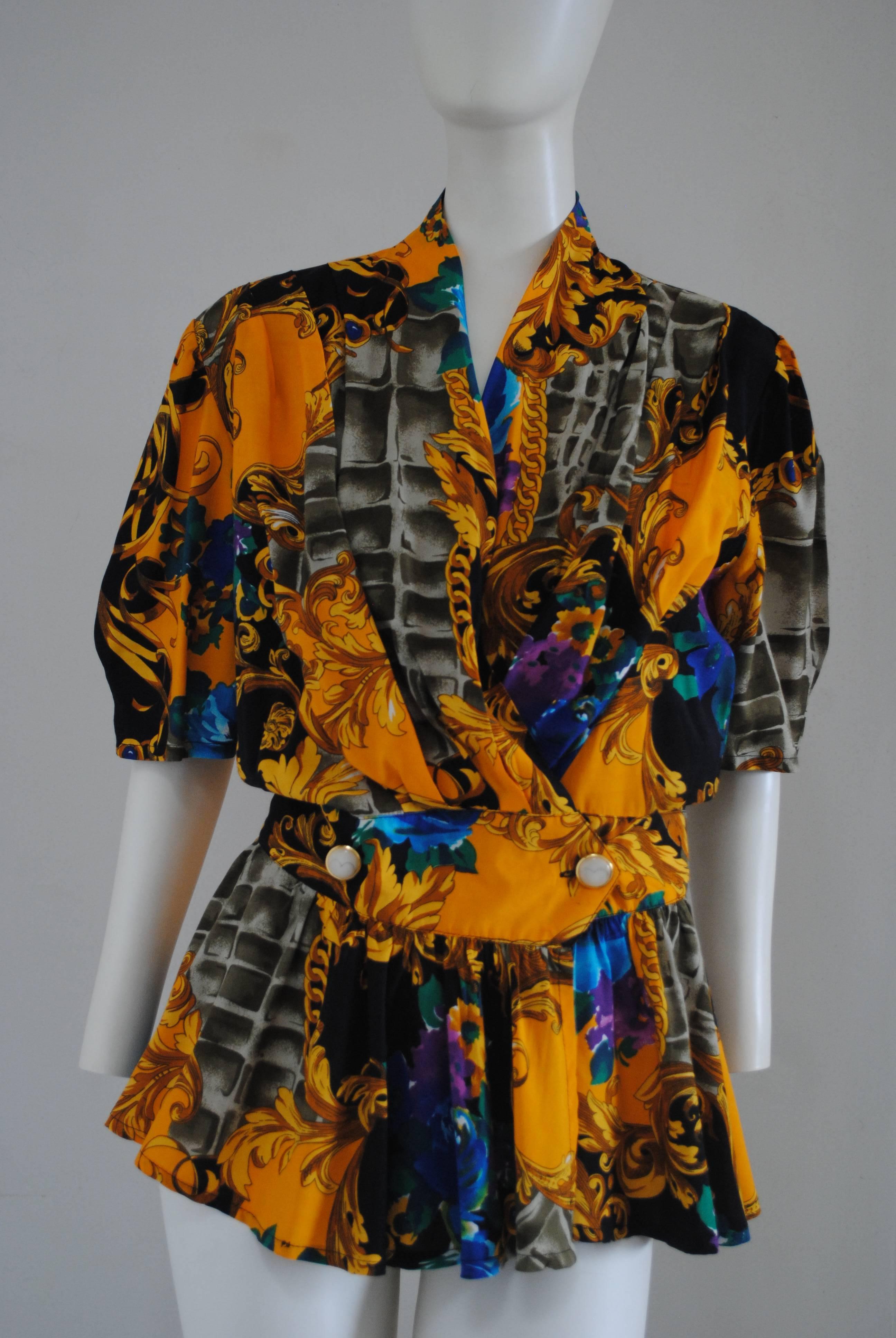 Women's 1980s Multicoloured Vintage shirt
