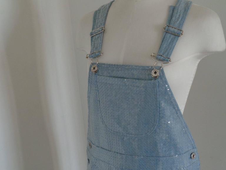 Moschino Couture Denim Sequins Overalls - Salopette at 1stDibs | sequin ...