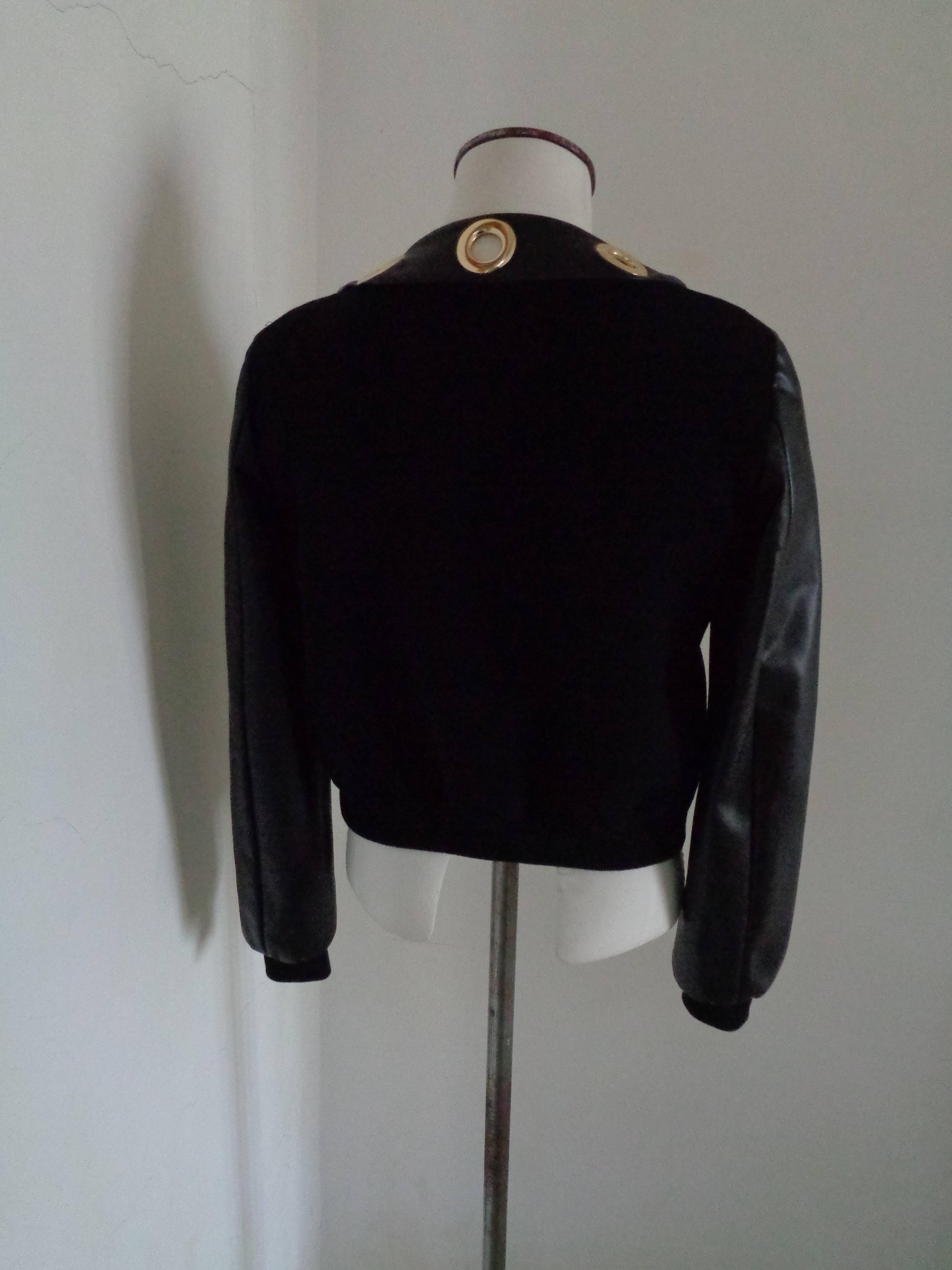 Moschino Boutique Wool bomber with macro eyelets NWOT 1