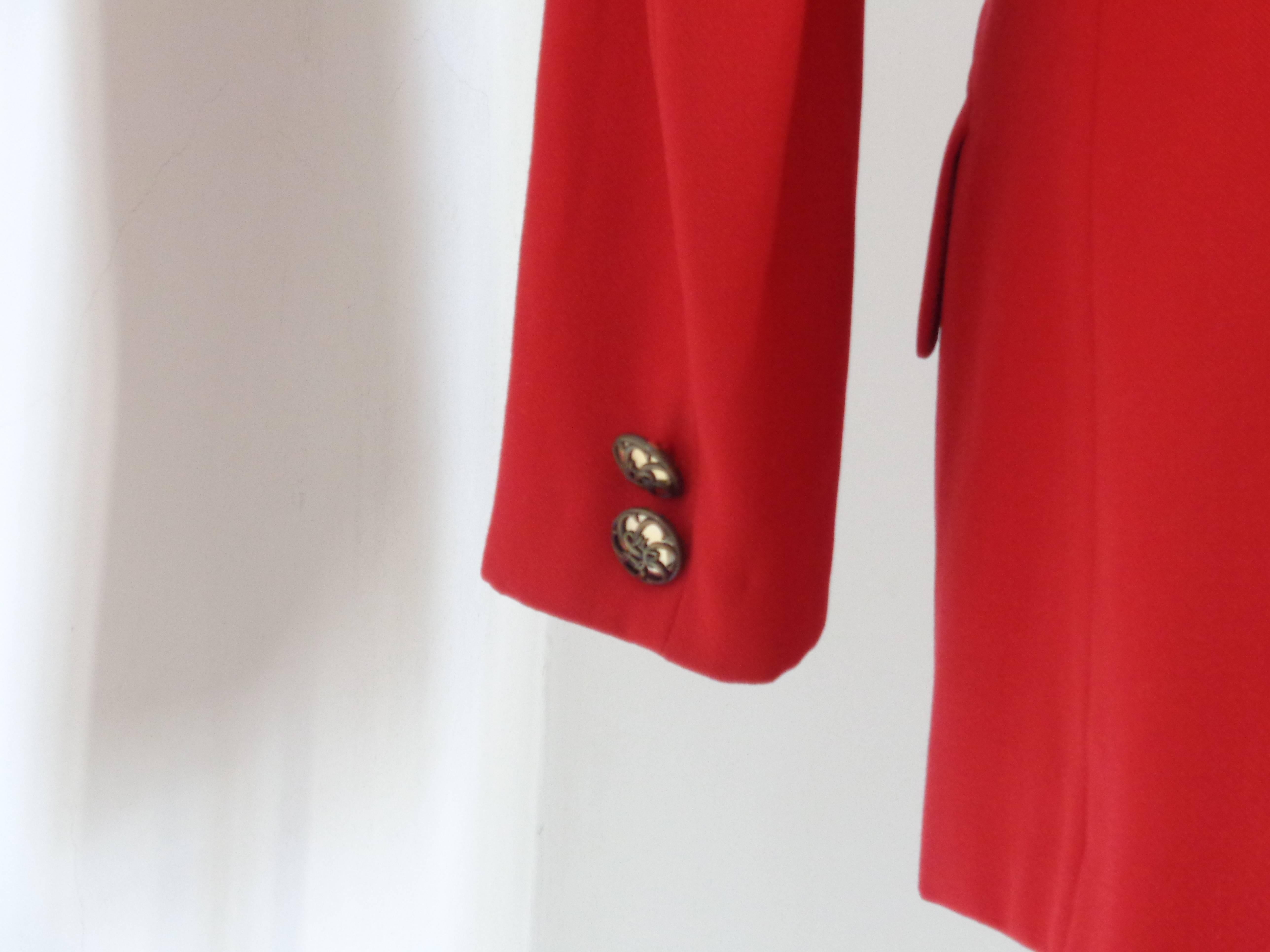 Moschino Cheap & Chic Red Wool Jacket 1
