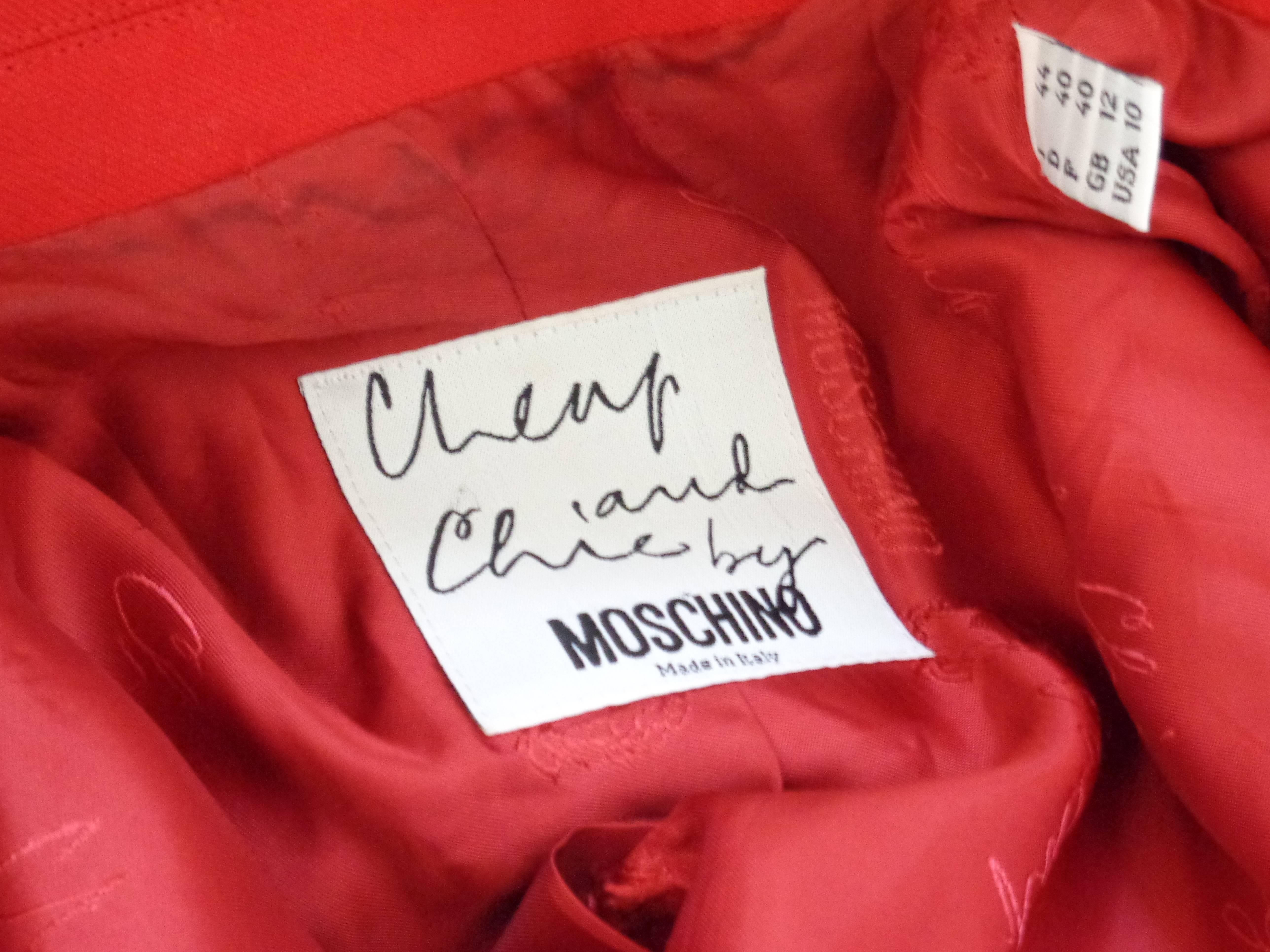 Moschino Cheap & Chic Red Wool Jacket 2