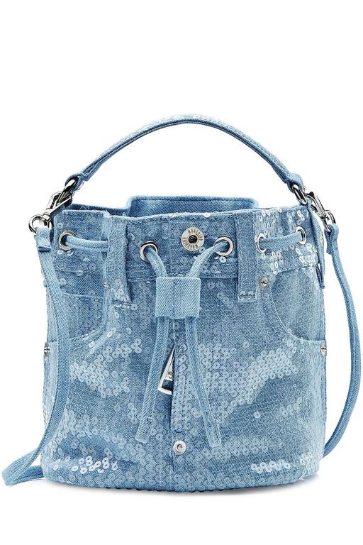 Moschino Couture Denim Bucket Bag with Sequins NWOT at 1stDibs