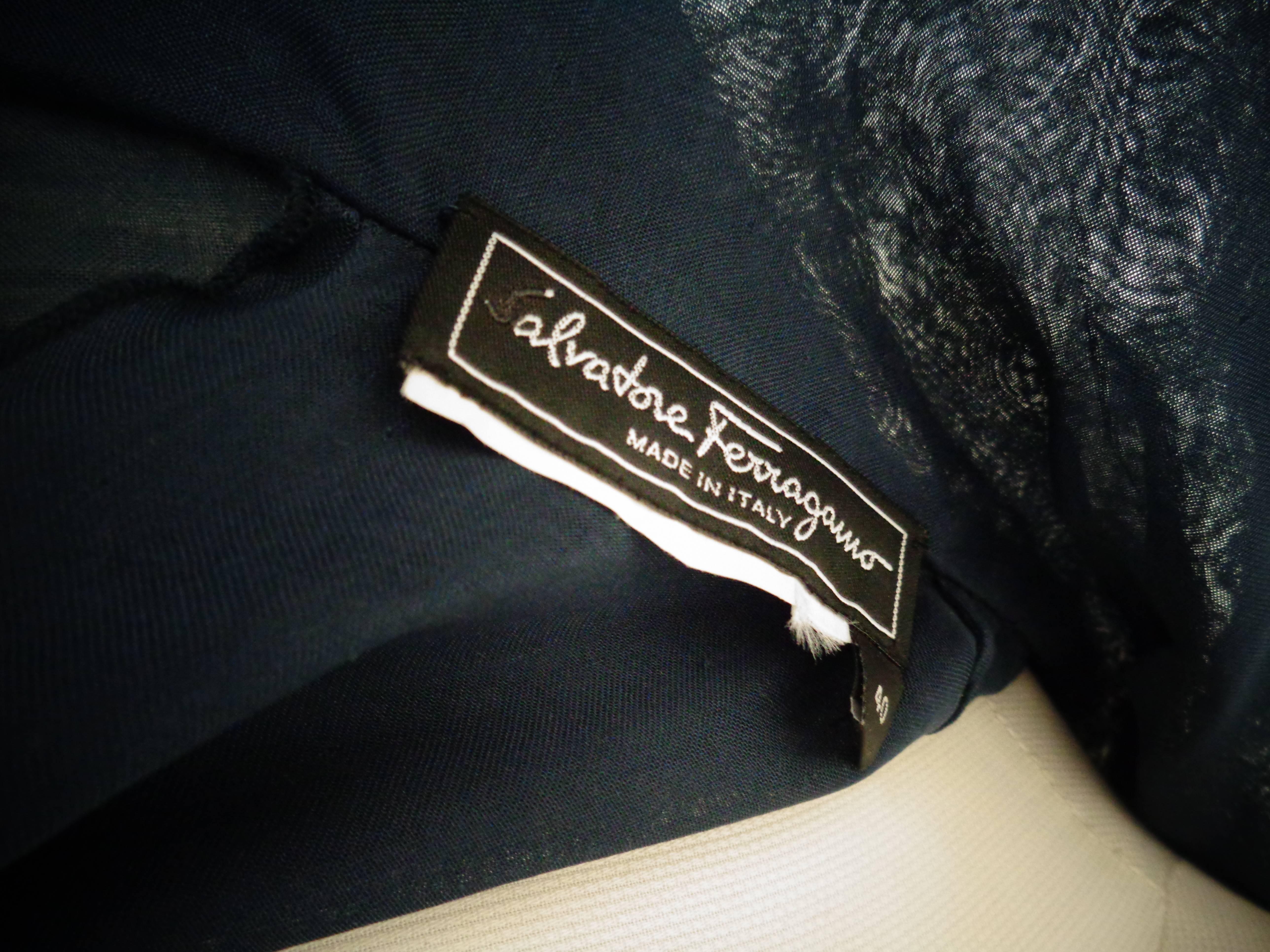 Salvatore Ferragamo Blu Dress In Excellent Condition In Capri, IT
