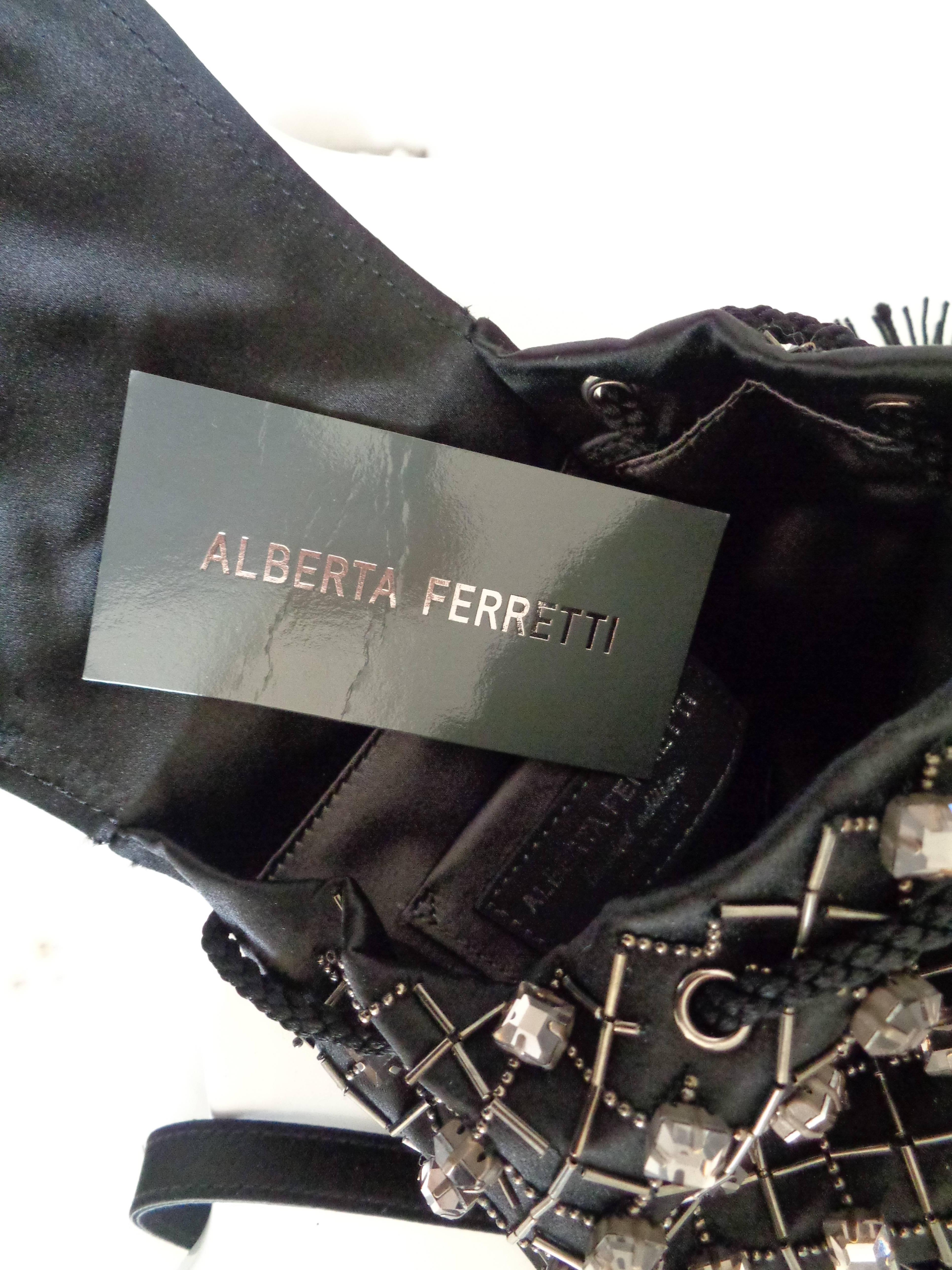 Sold Out - Alberta Ferretti Black with Swarovski Backpack NWOT 2