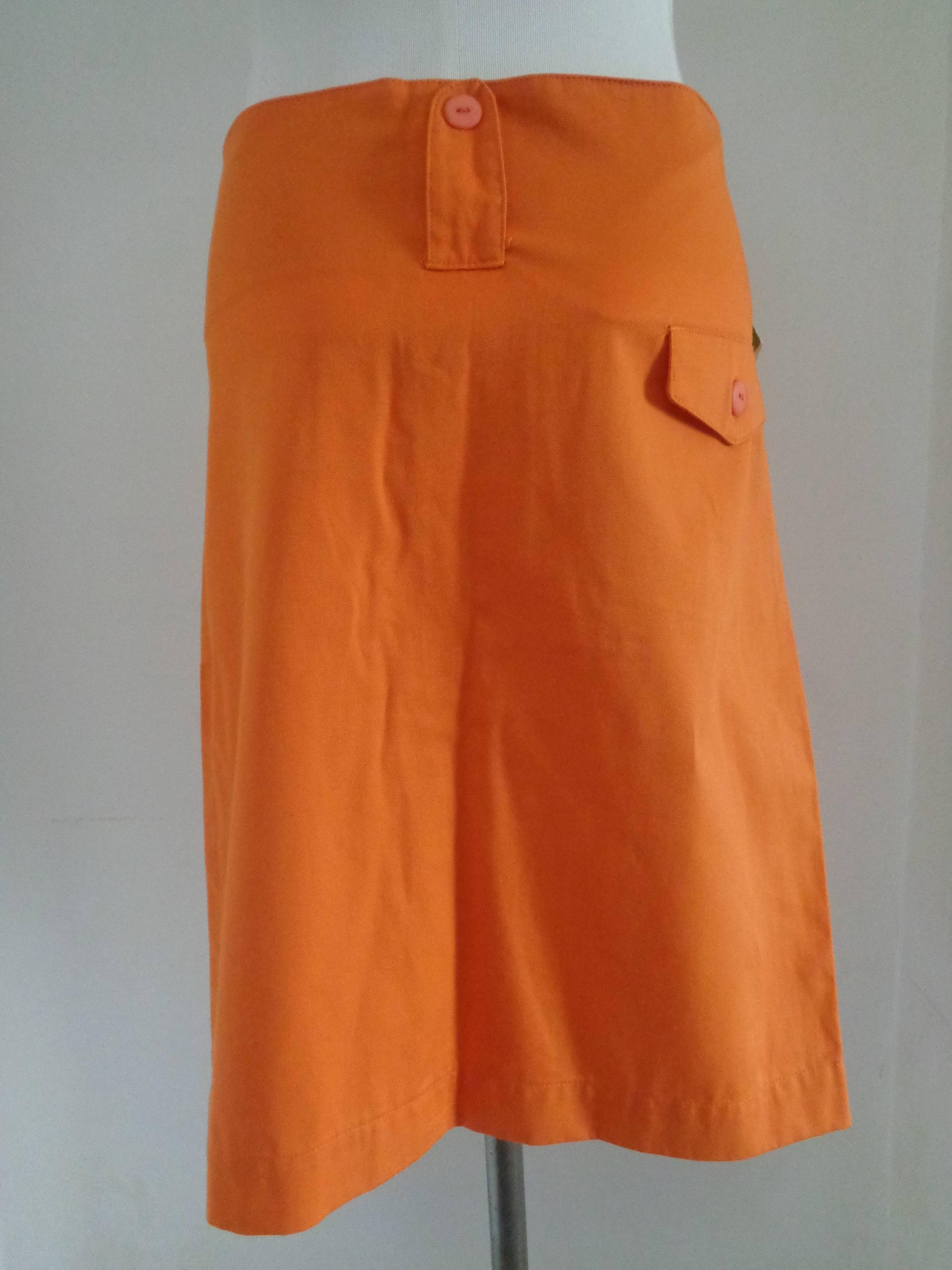 cos orange skirt
