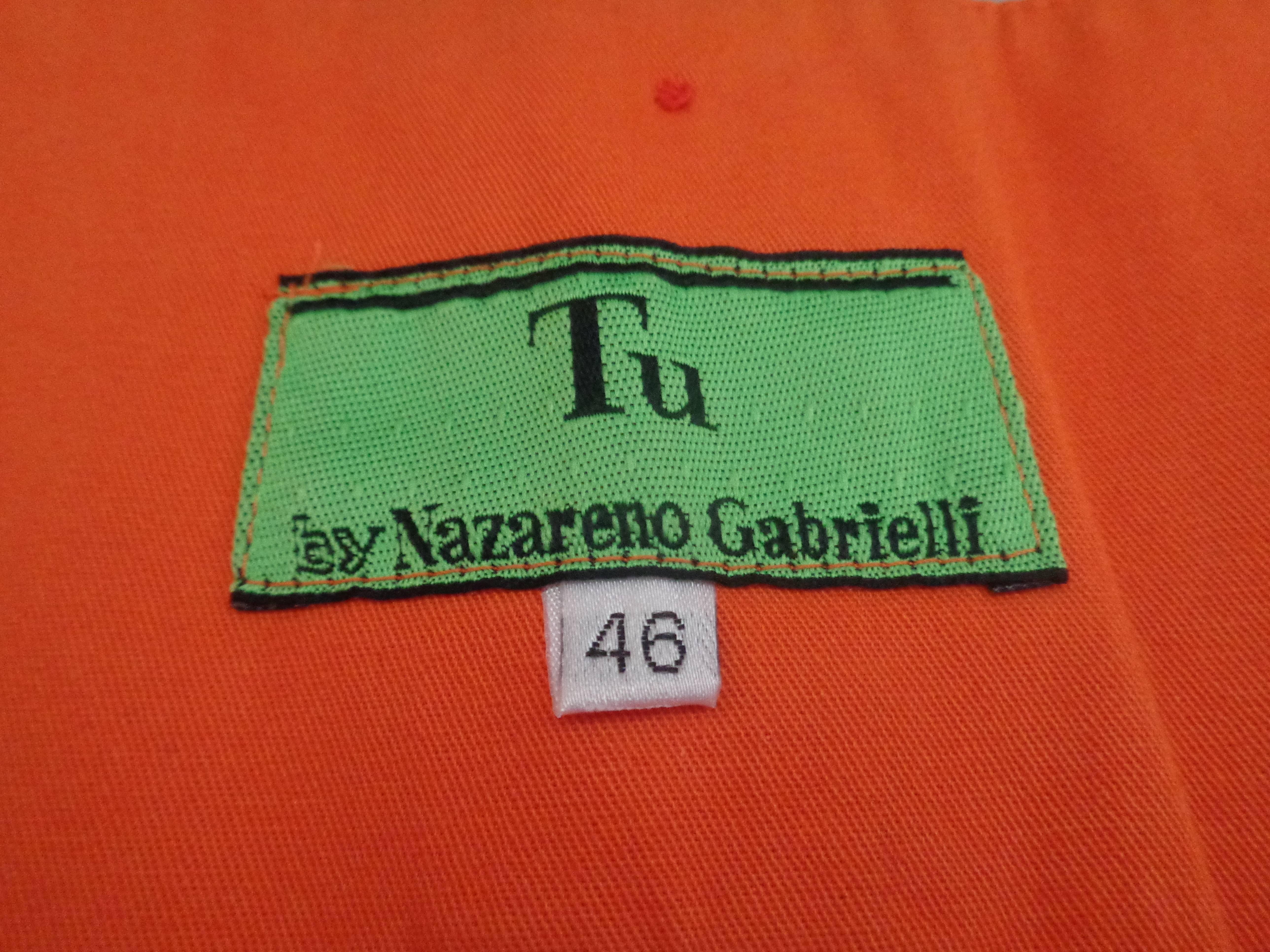Nazareno Gabrieli Orange Skirt NWOT In New Condition For Sale In Capri, IT