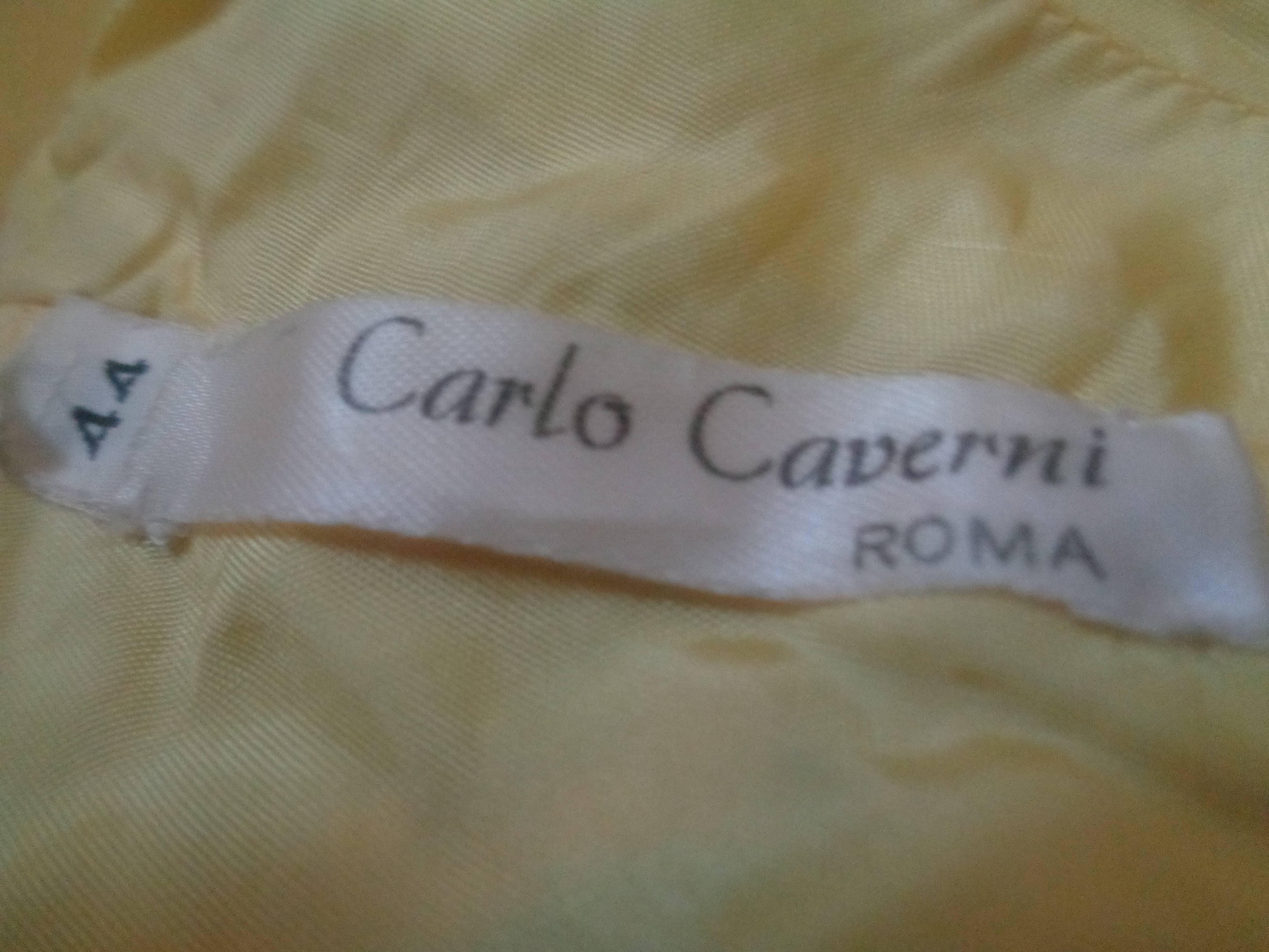 Women's Carlo Caverni Yellow Silver Dress For Sale