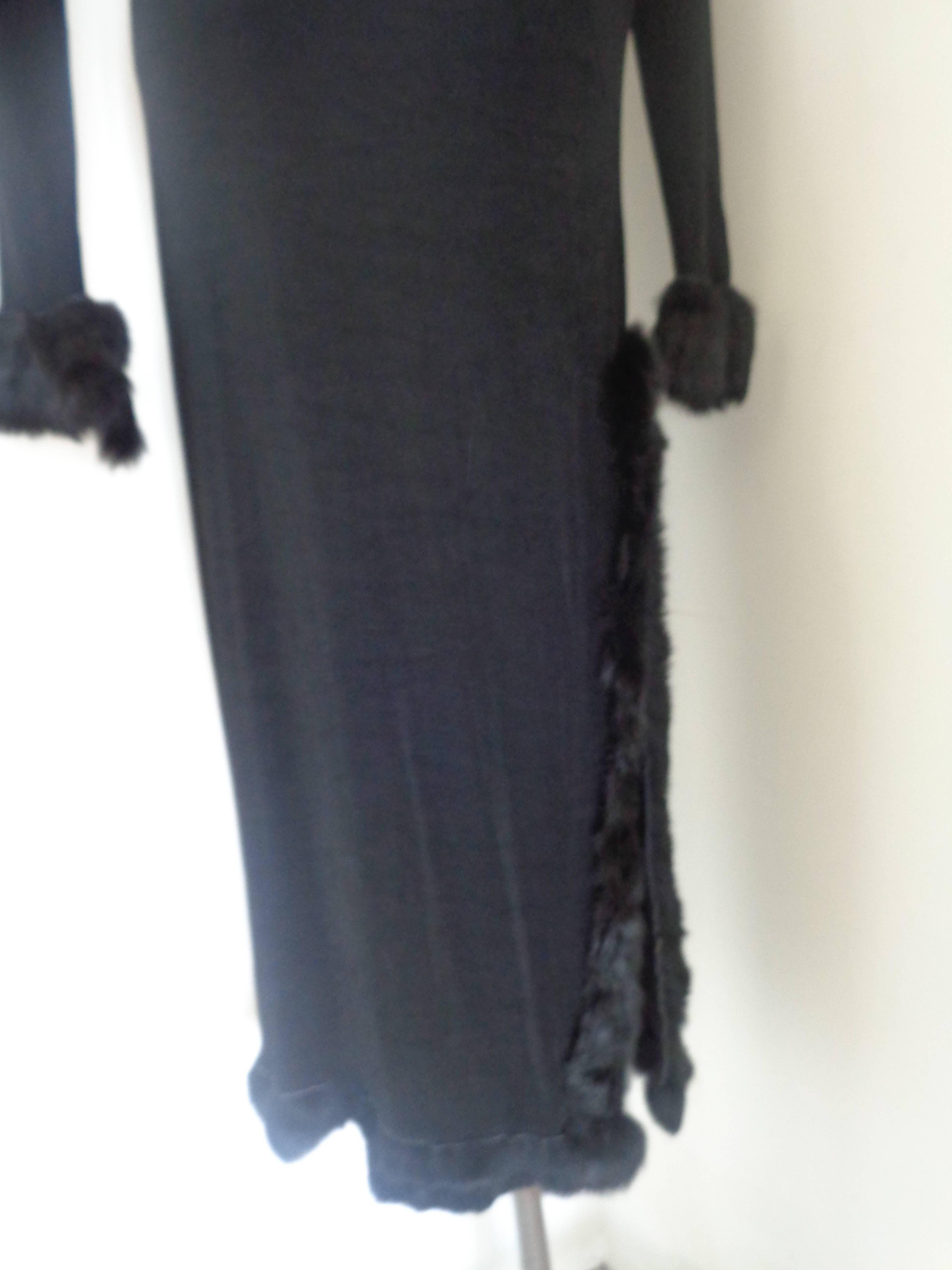 1990s Long Black Dress  3
