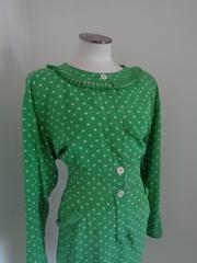 Valentino Miss V Green white pois Dress