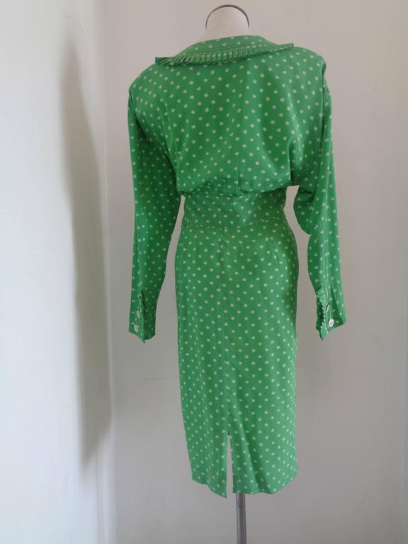 Valentino Miss V Green white pois Dress For Sale at 1stDibs | miss ...