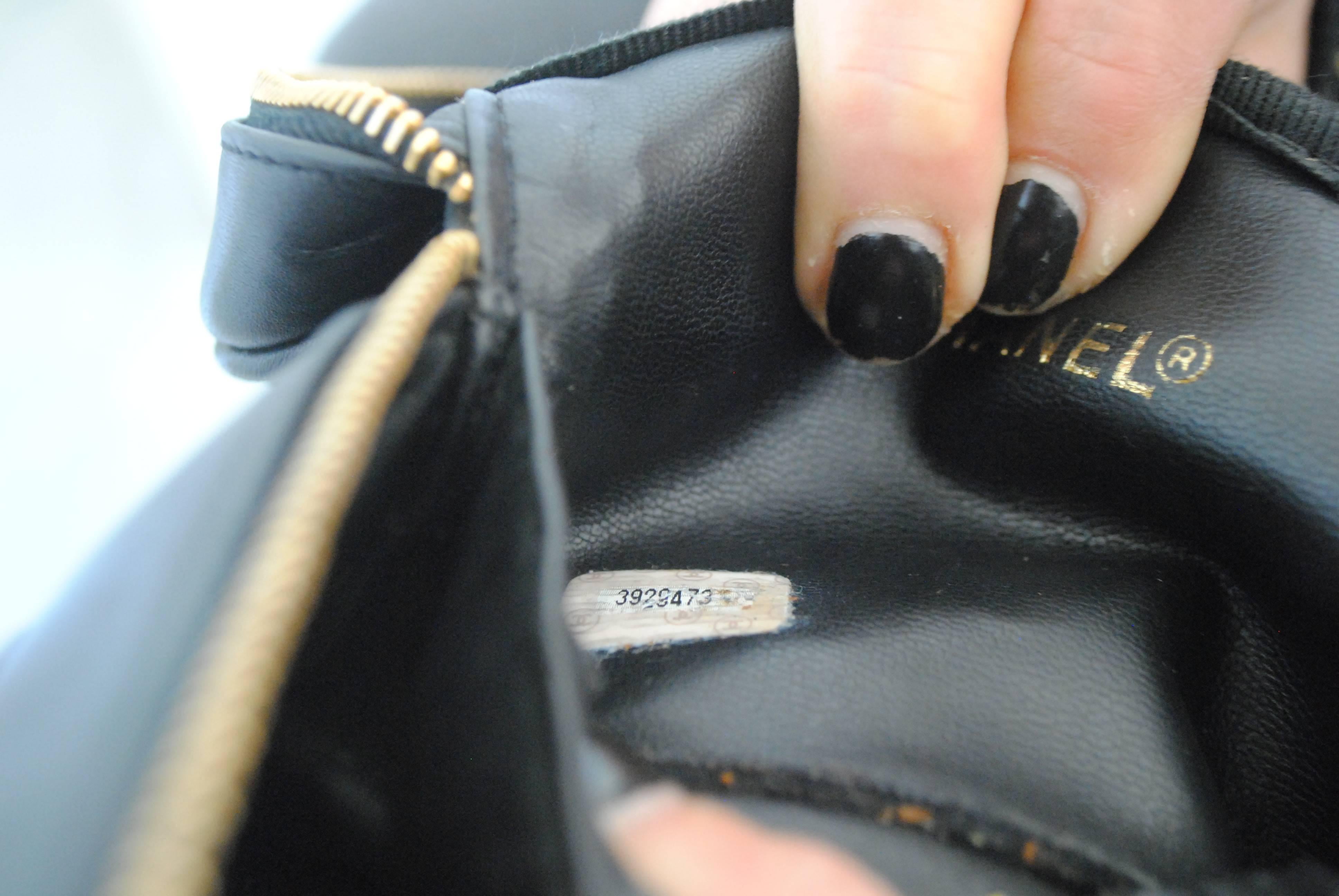 1994-1996 Chanel Black Leather Beauty Case 4