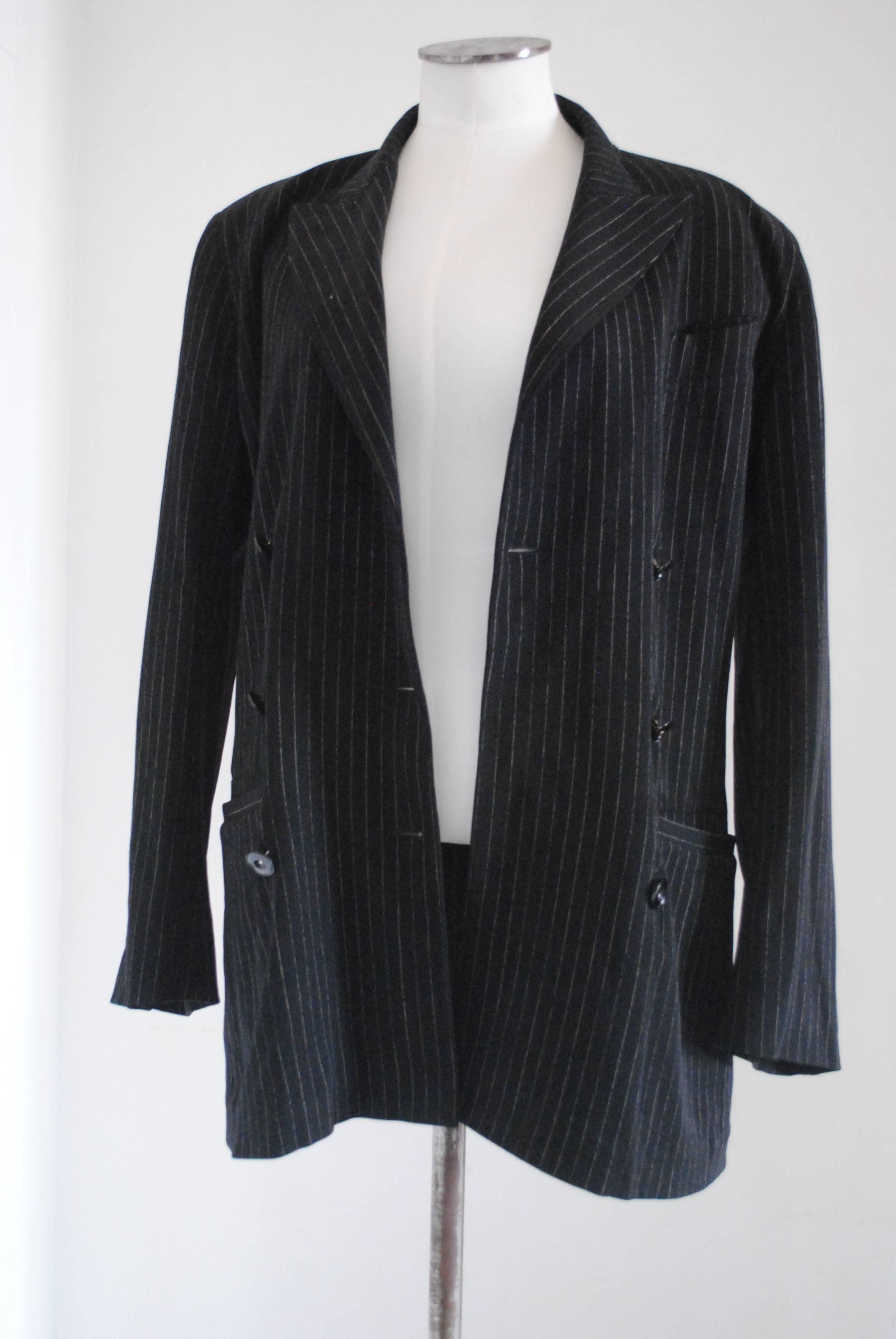 Women's Jean Paul Gaultier Femme Black Stripes Jacket 