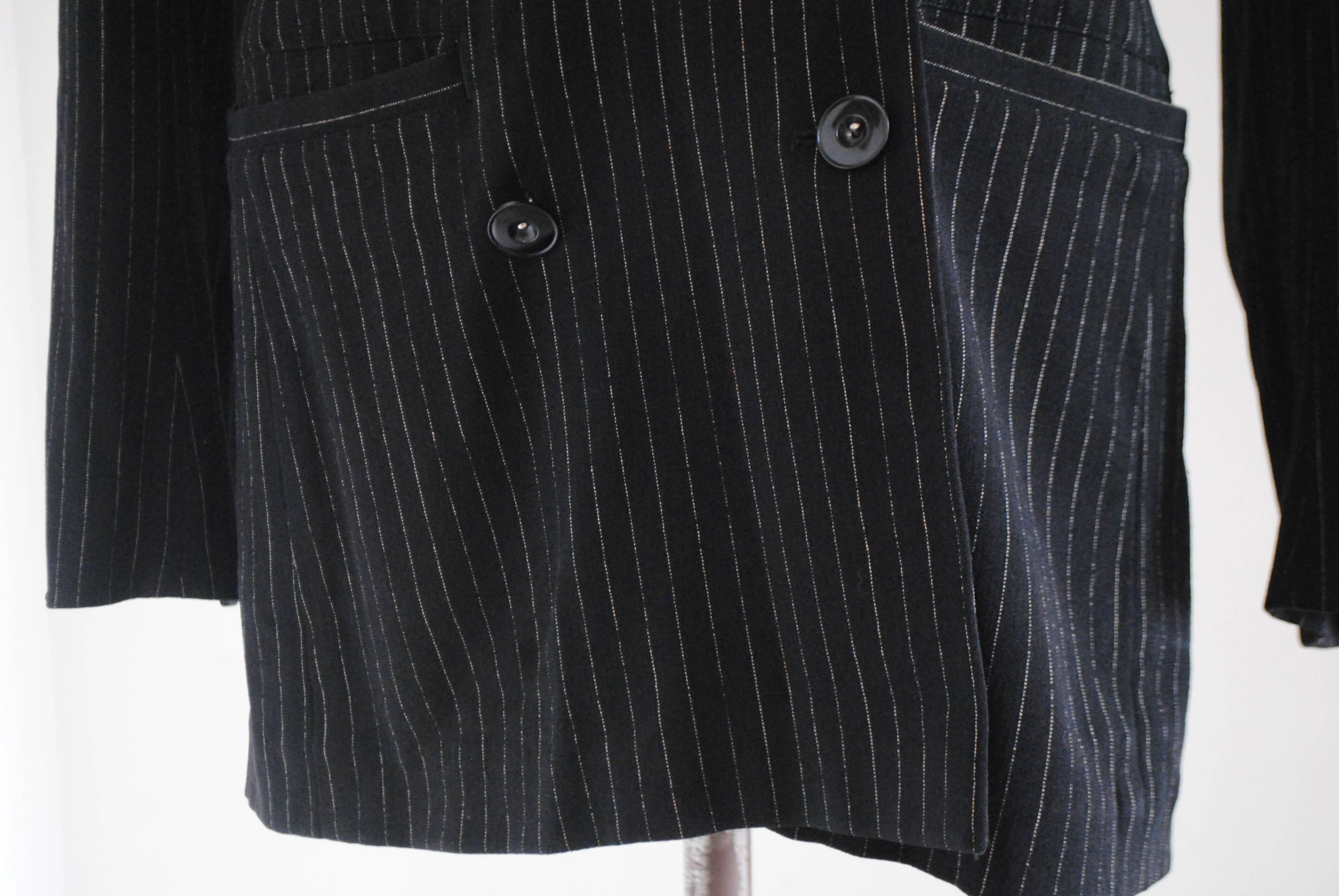 Jean Paul Gaultier Femme Black Stripes Jacket  In Excellent Condition In Capri, IT