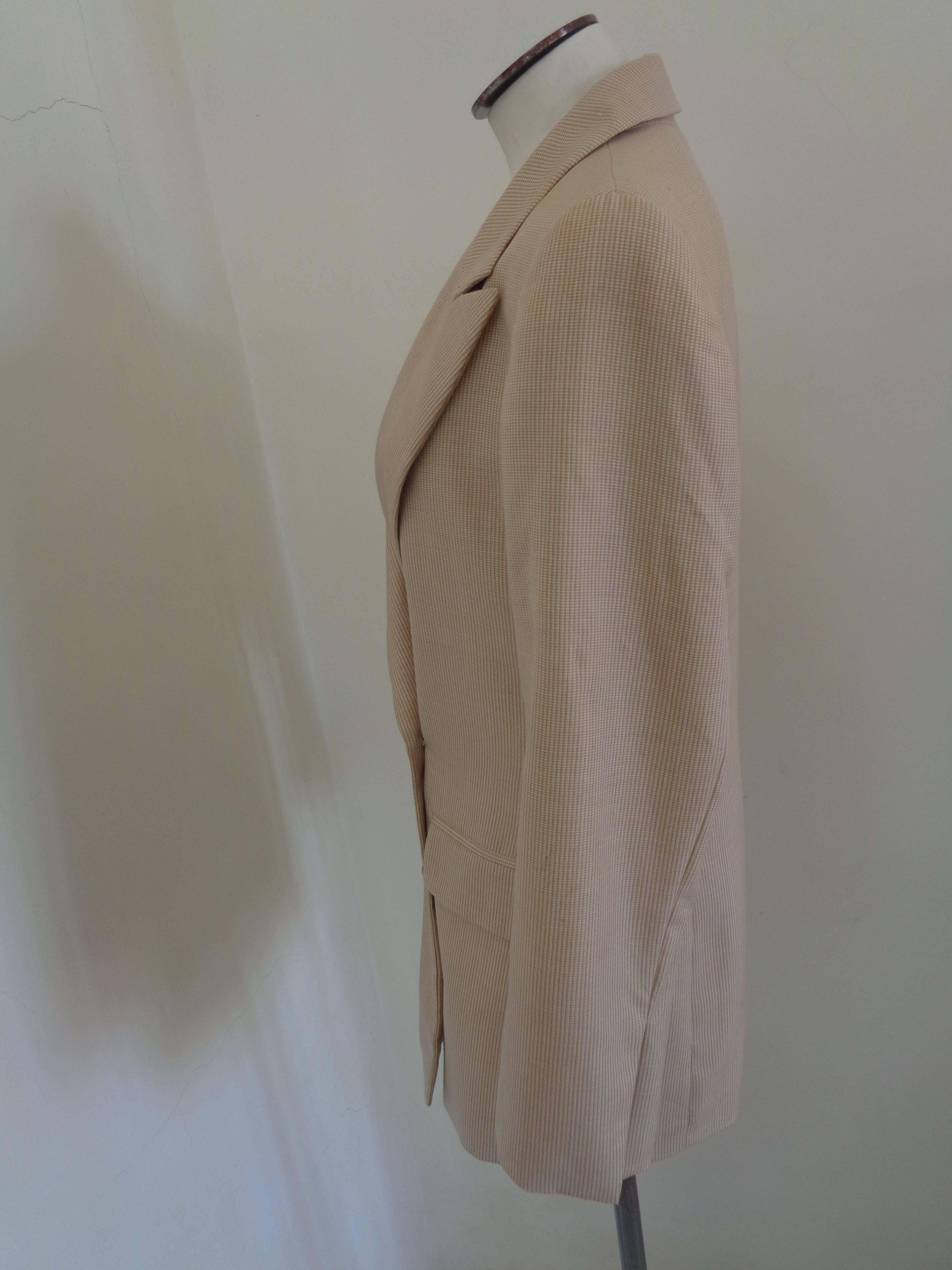 Gray Christian Dior Cordonnes Wool Jacket For Sale