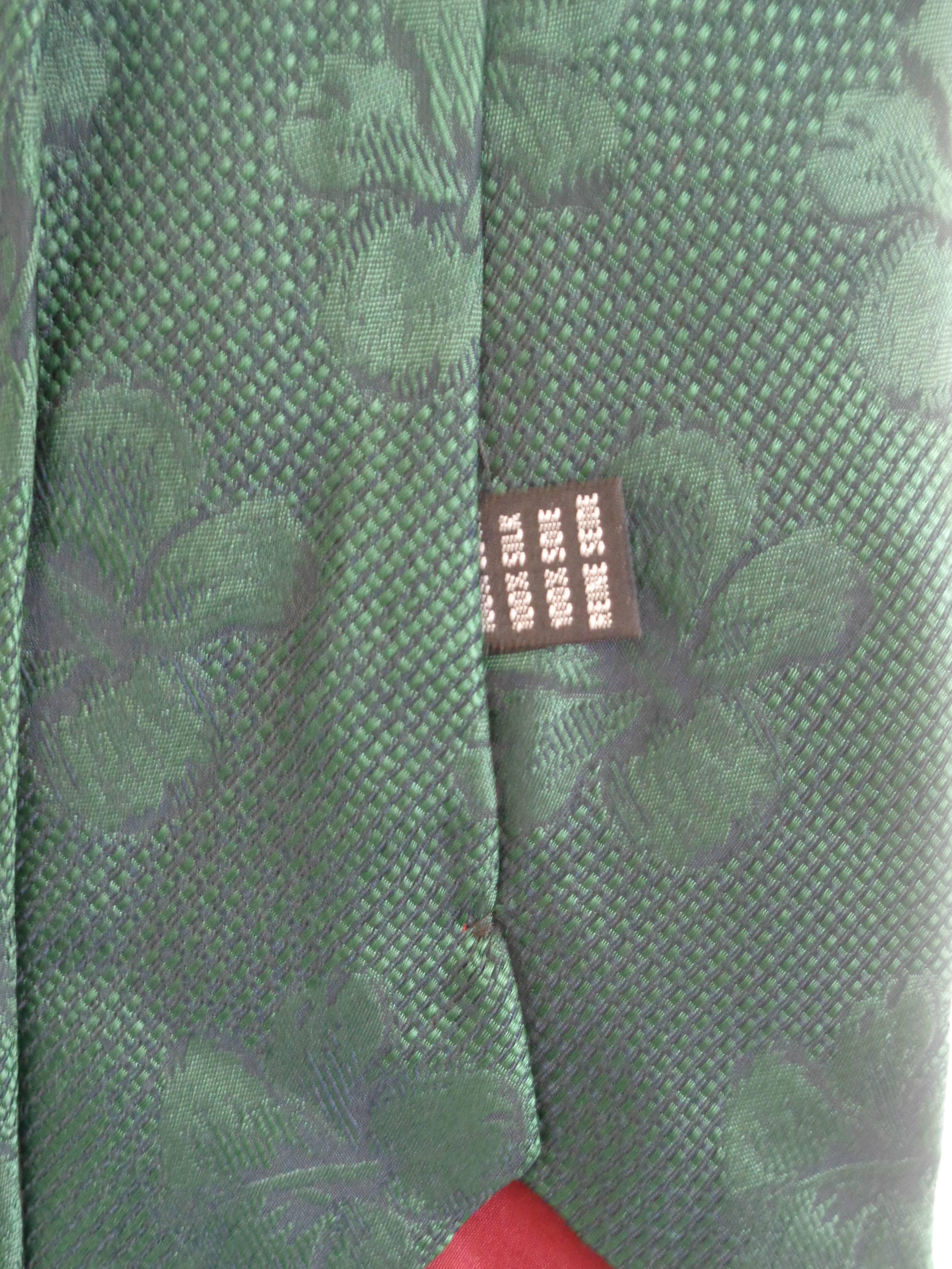 Chanel Green Silk Tie 1