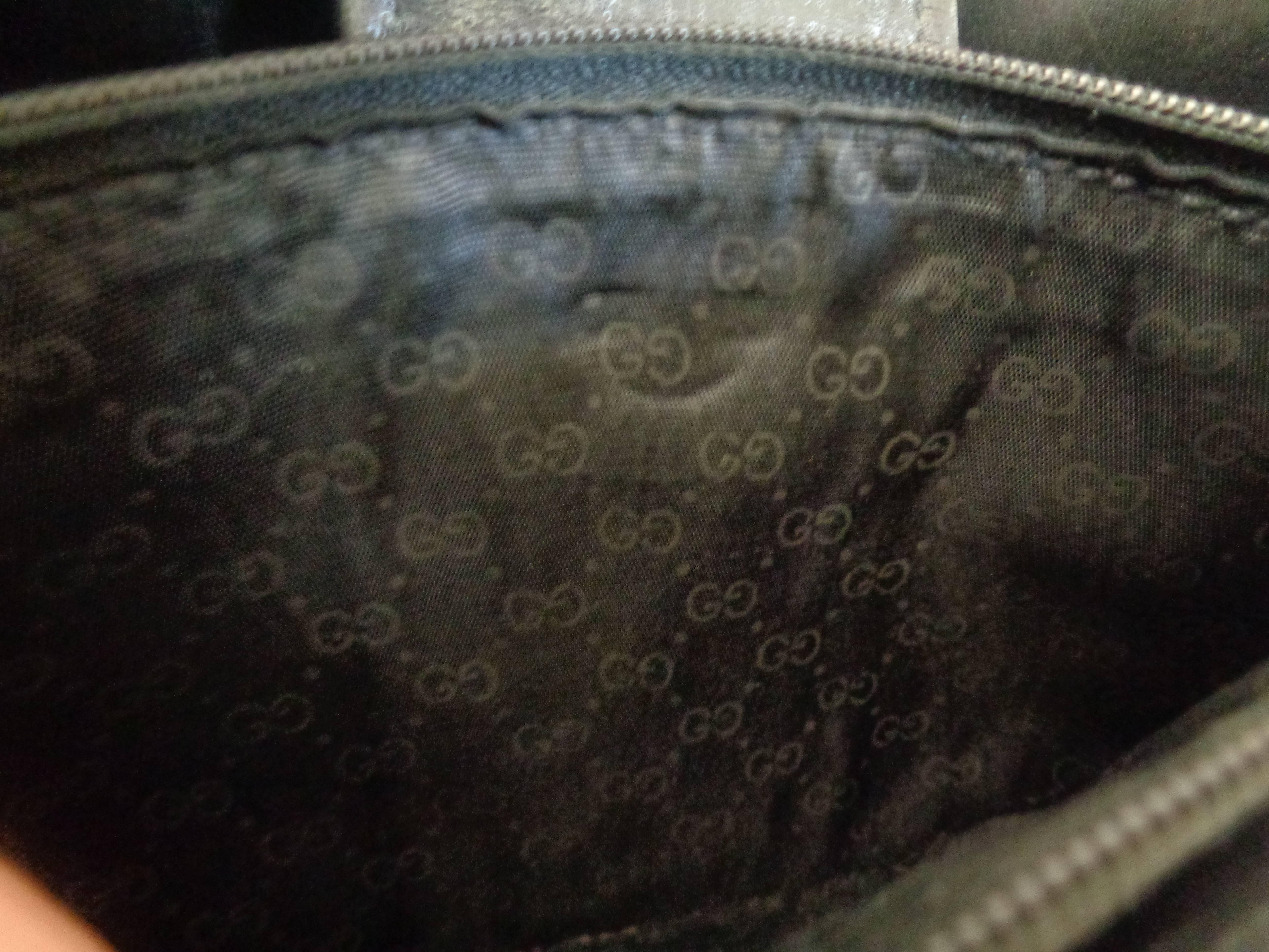 Women's or Men's 1970s Gucci black leather Shoulder Bag