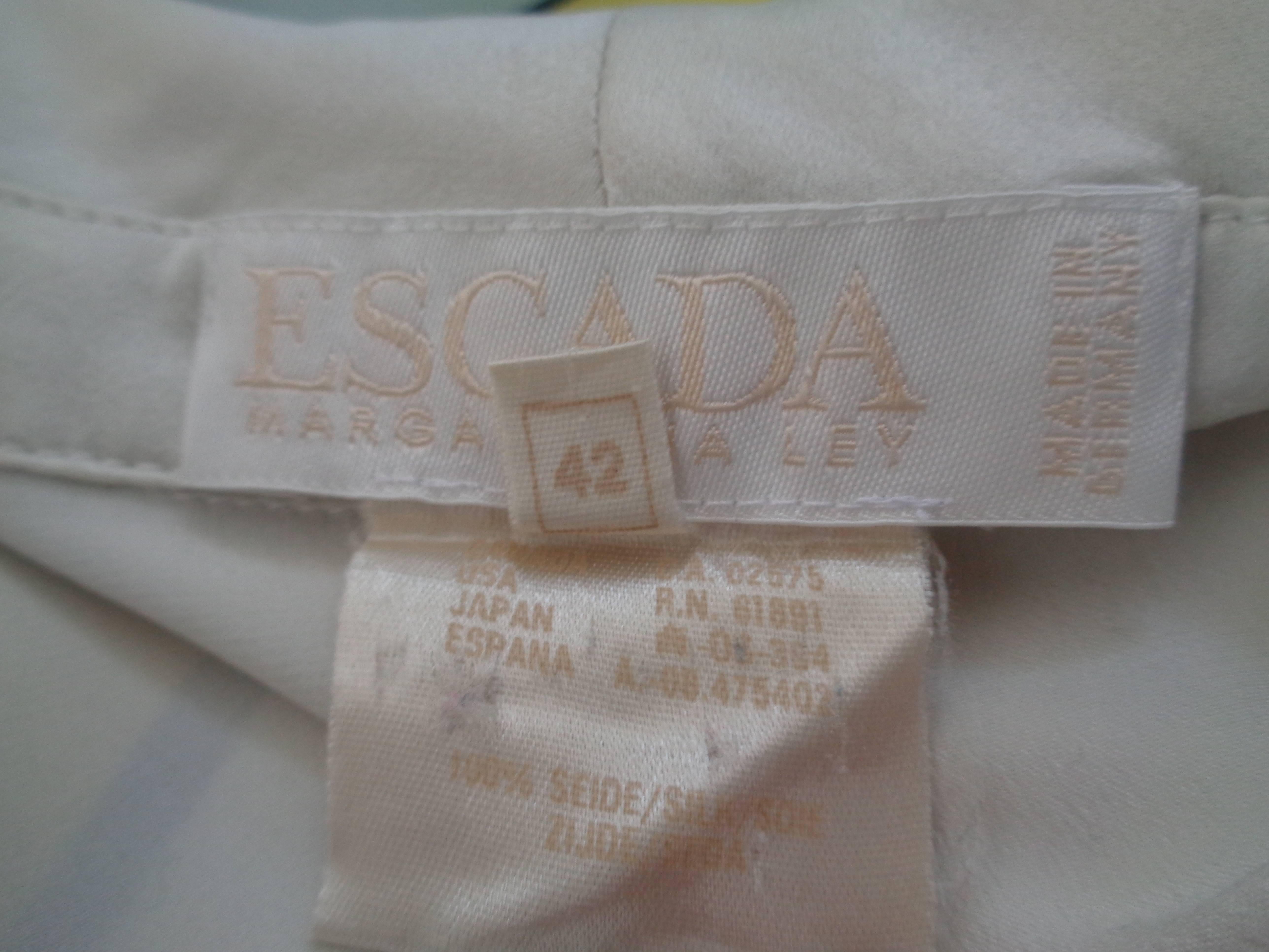 Escada by Margaretha Ley Silk Shirt For Sale 1