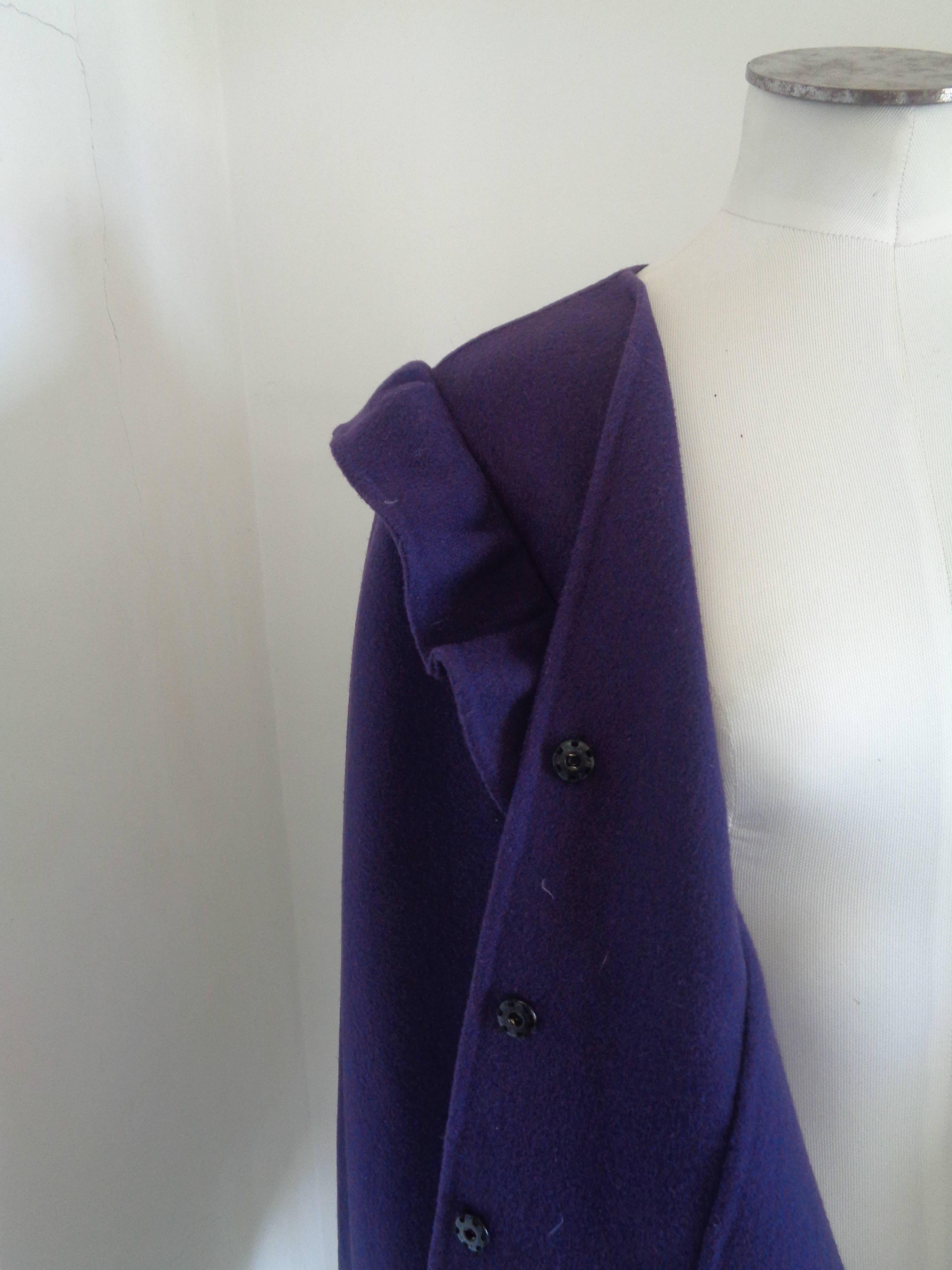 Women's Mila Schon Purple Wool Cape