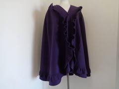 Mila Schon Purple Wool Cape