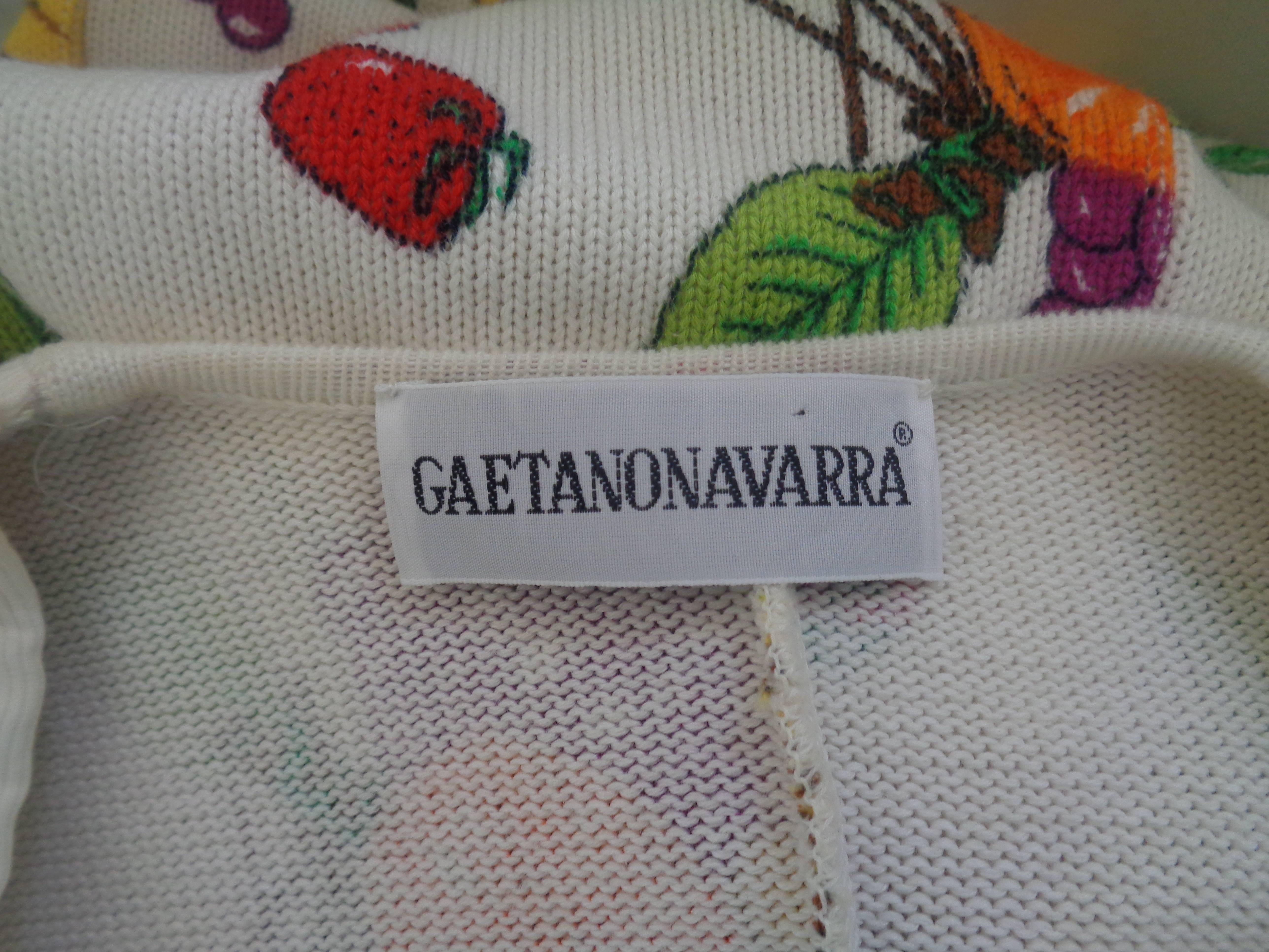 Gray Gaetano Navarra white fruit dress