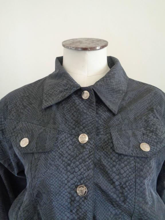 Versace Jeans Couture Grey python print Jacket For Sale at 1stDibs ...