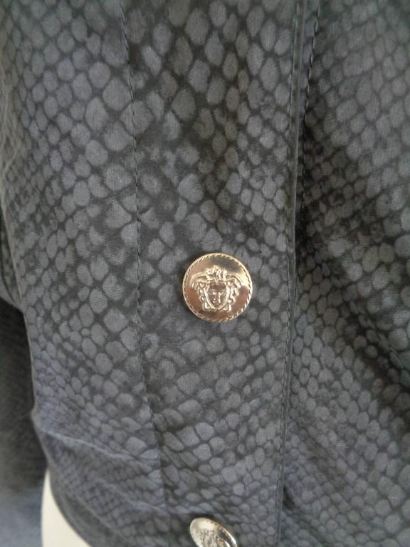Versace Jeans Couture Grey python print Jacket For Sale at 1stDibs ...