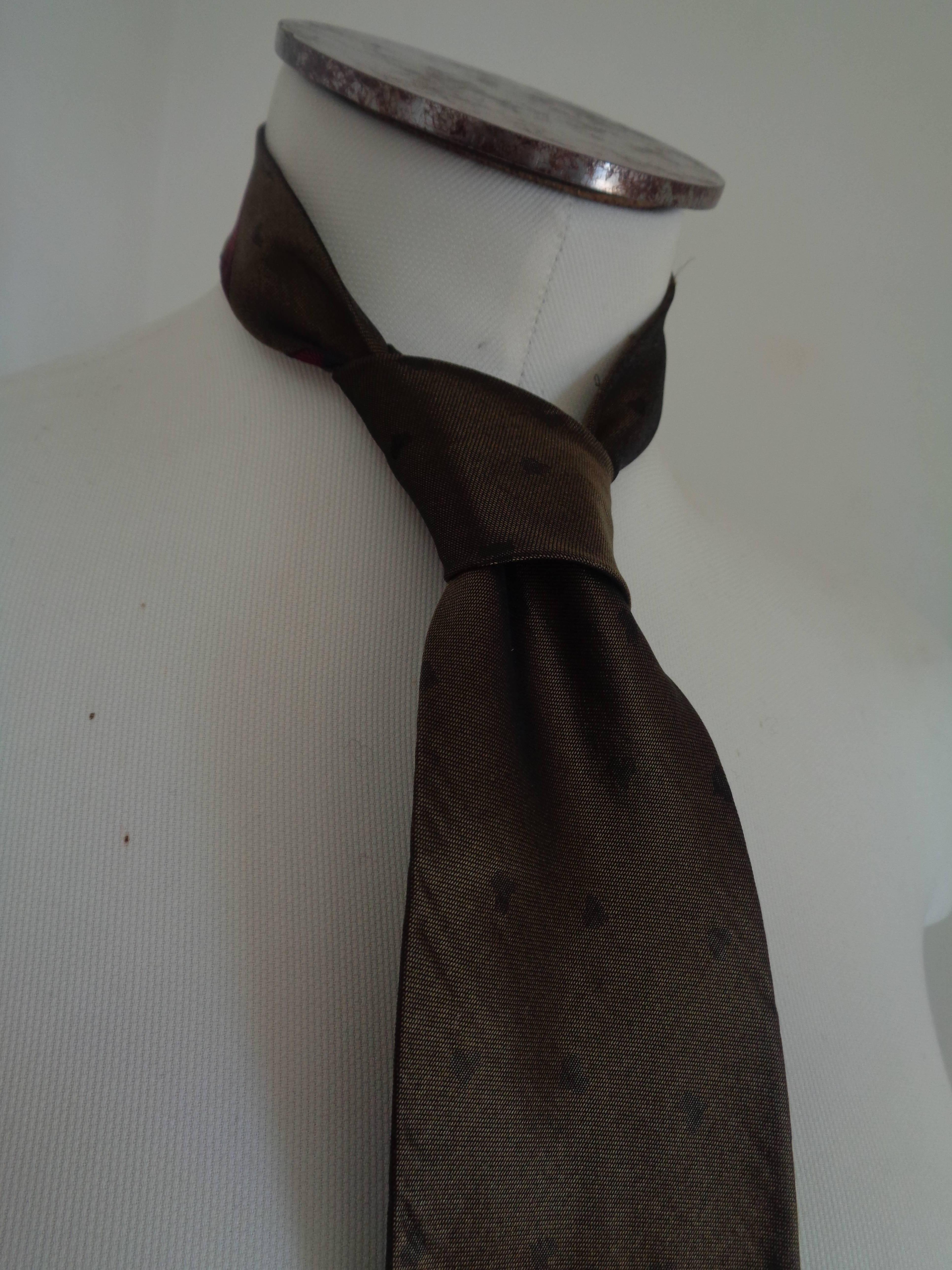 Black Moschino Vintage Silk Tie