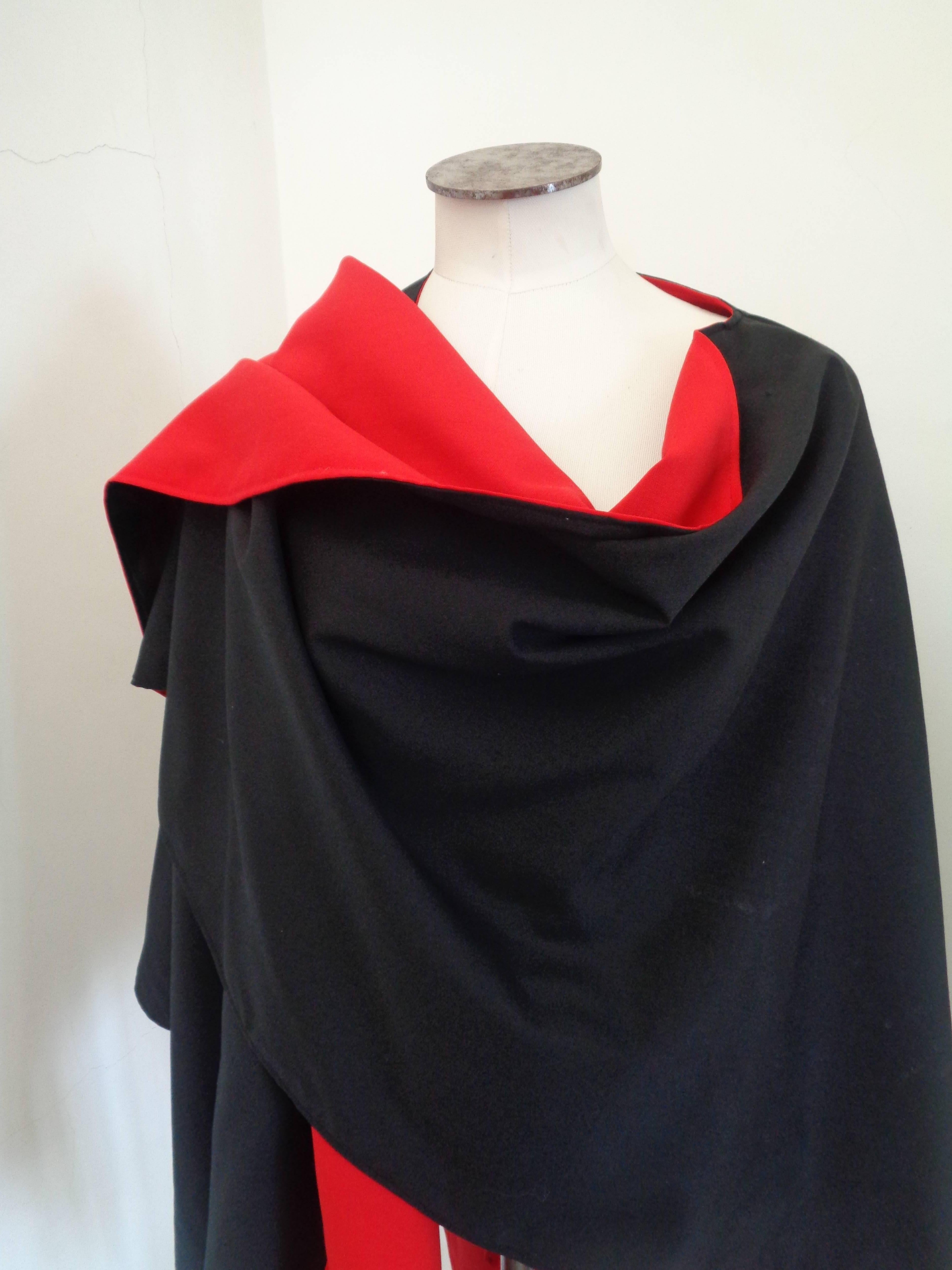 red and black cloak