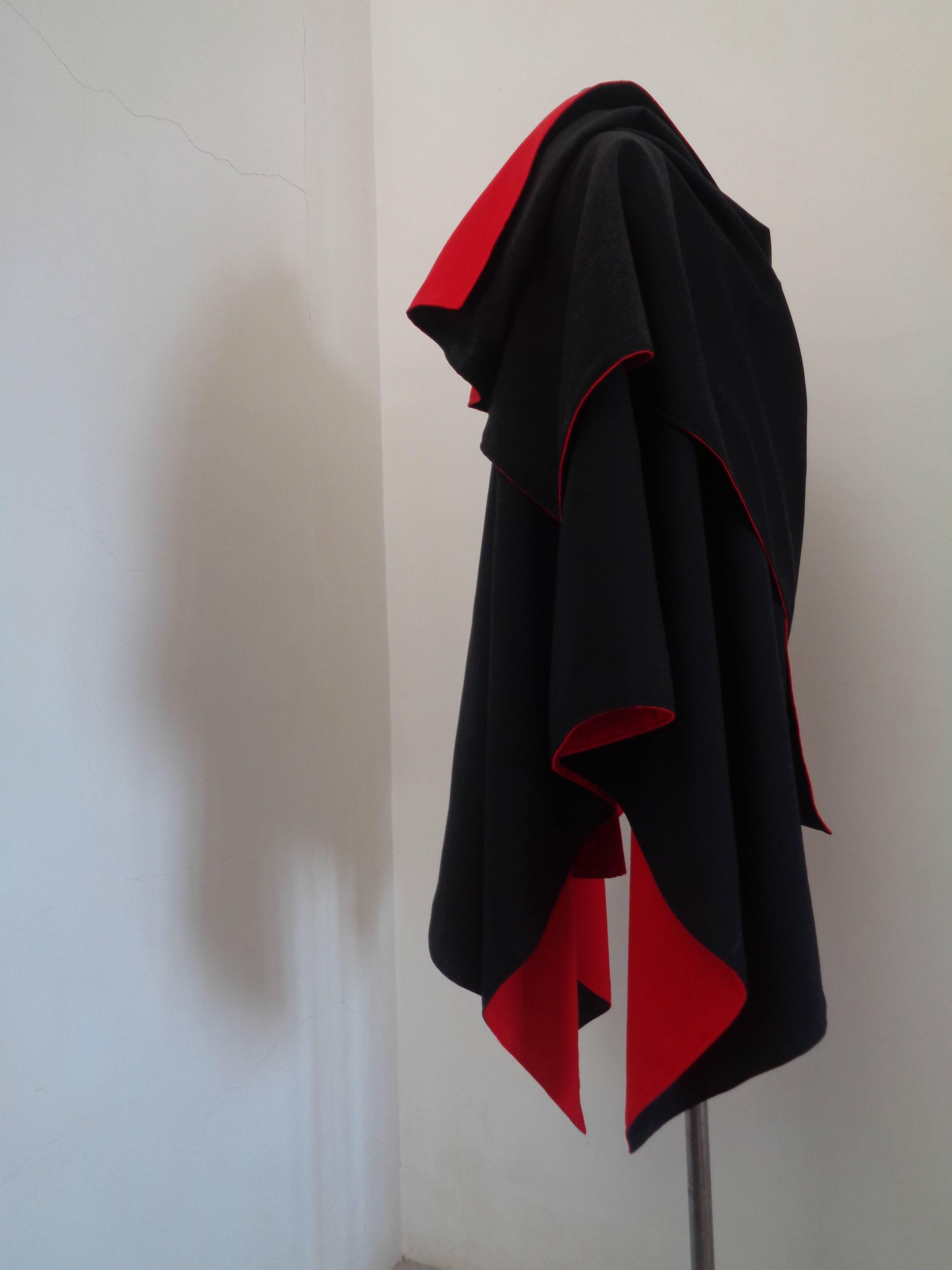 black red cloak