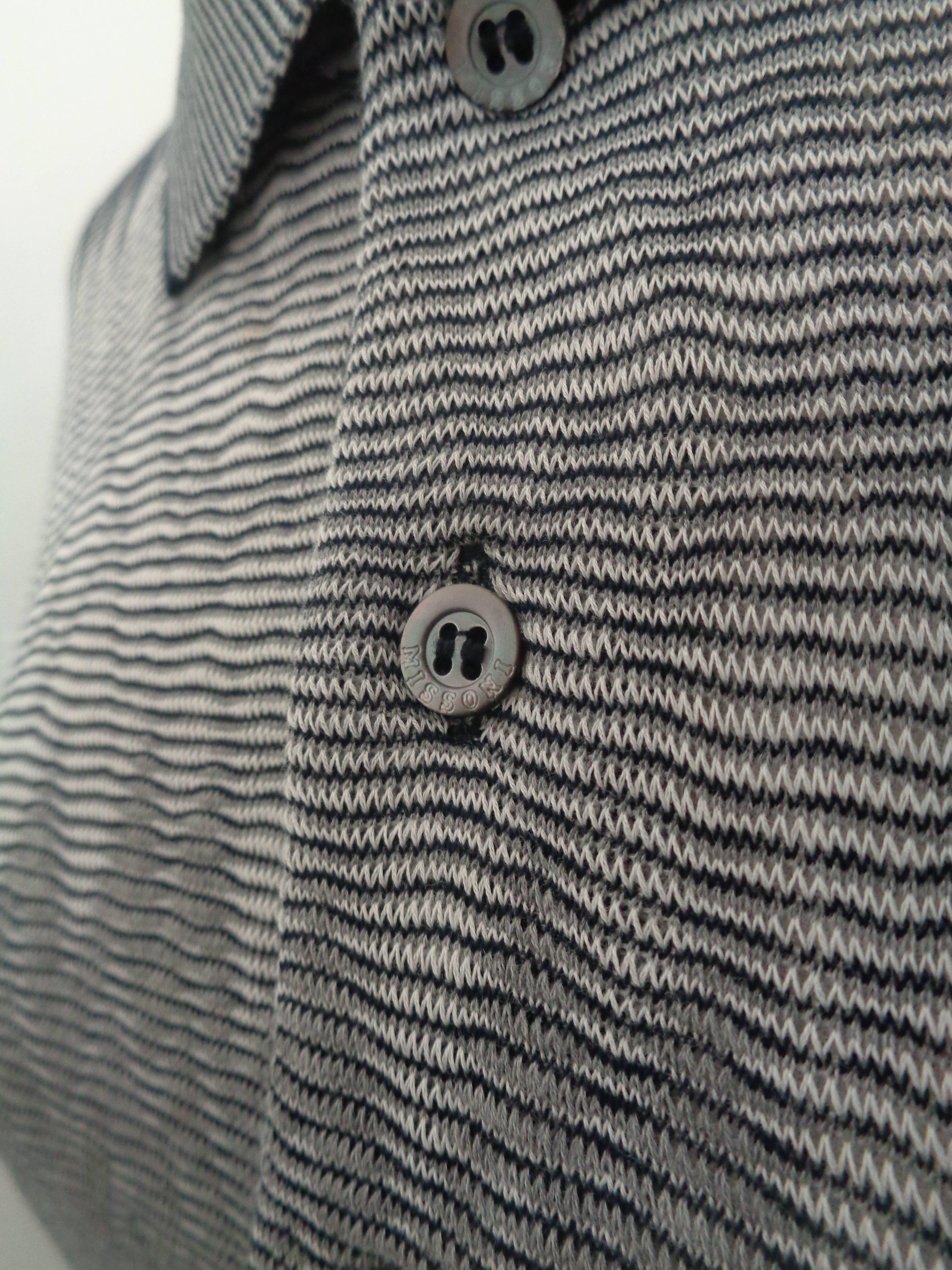 Missoni Grey Cotton Shirt In Good Condition For Sale In Capri, IT