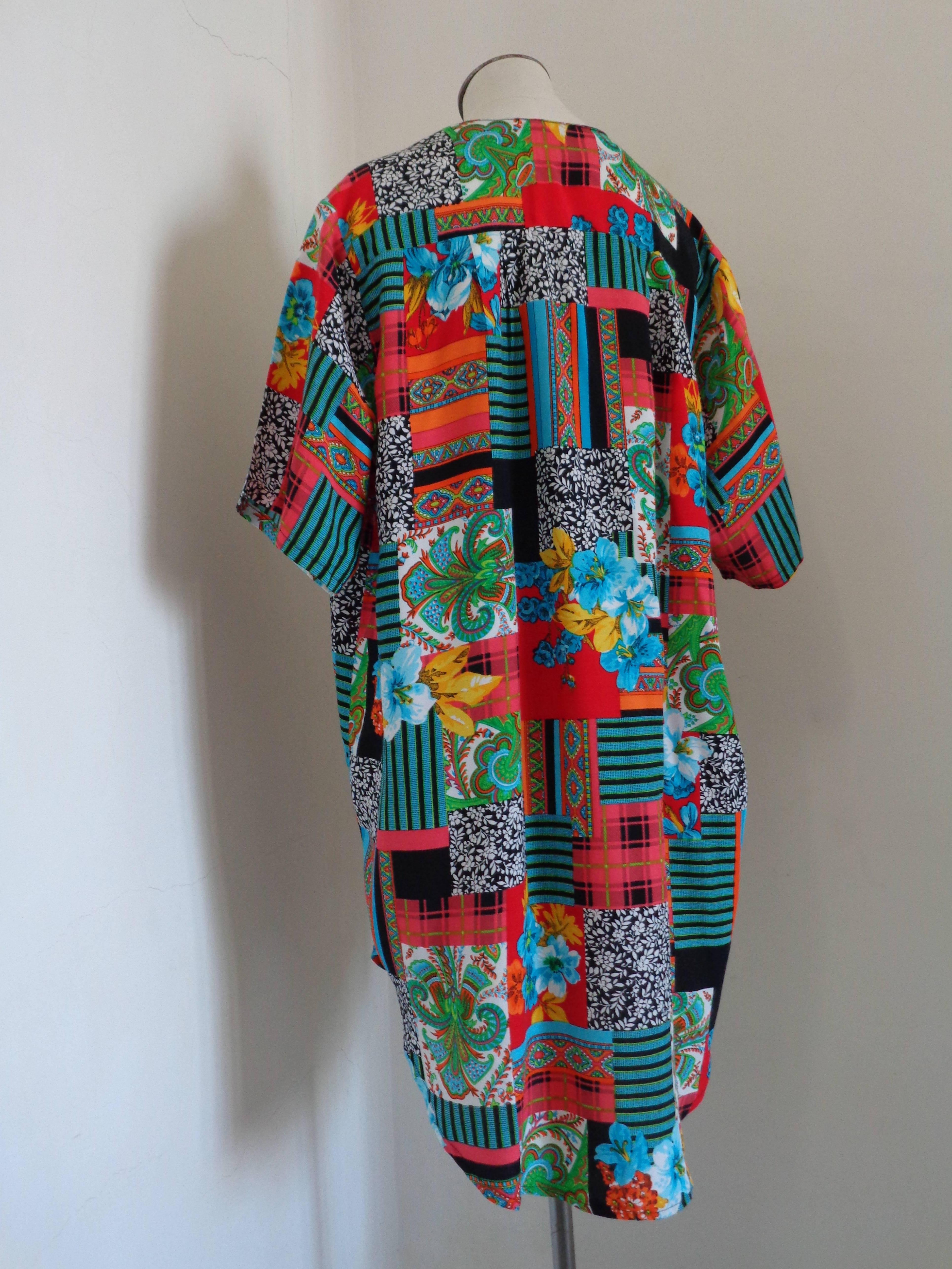 Eventy multicoloured silk shirt For Sale 1