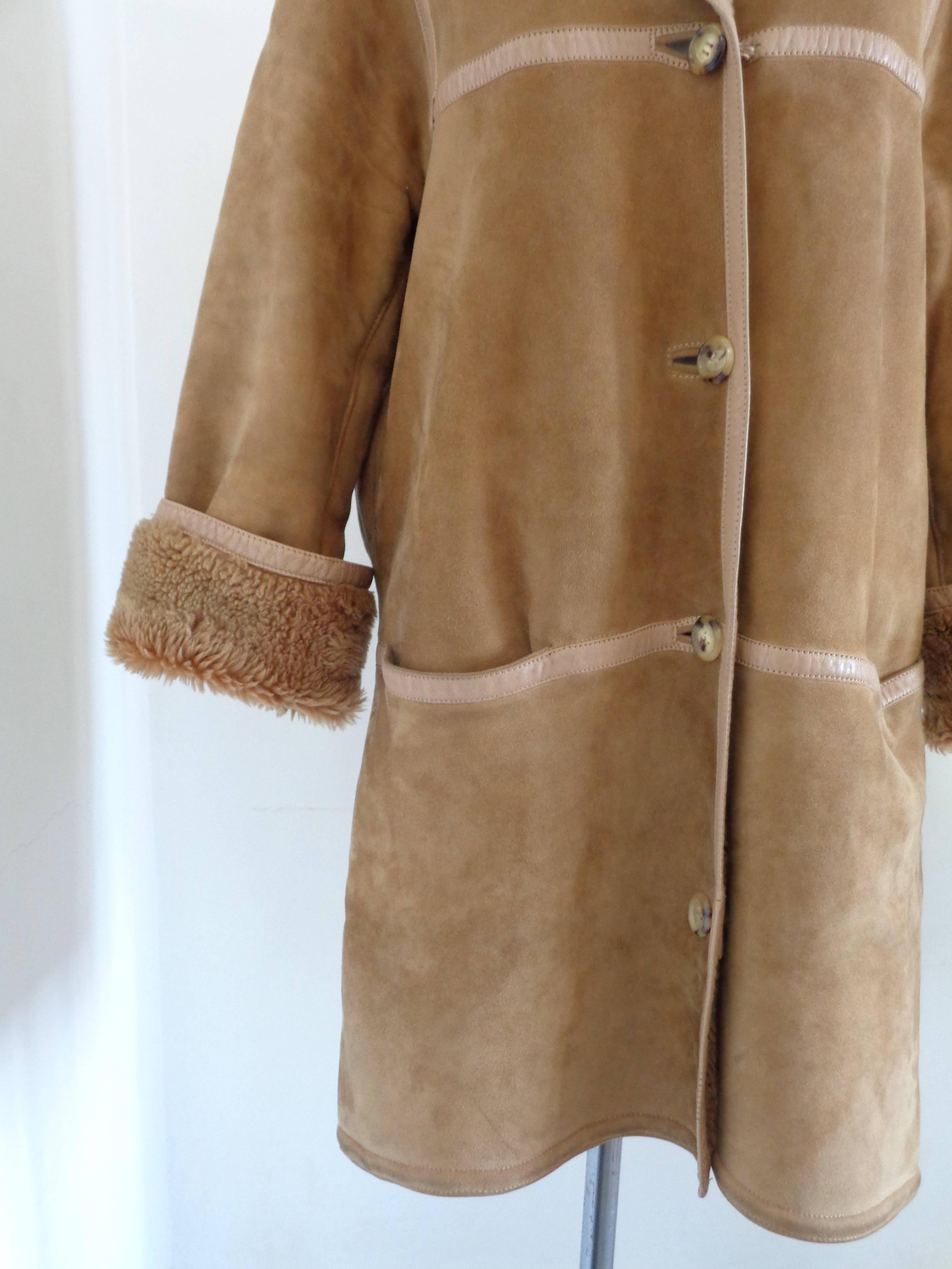 Rare Celine Paris Beije Mouton Sheep Coat

One of a kind Celine paris coat totally made in france in size 44
