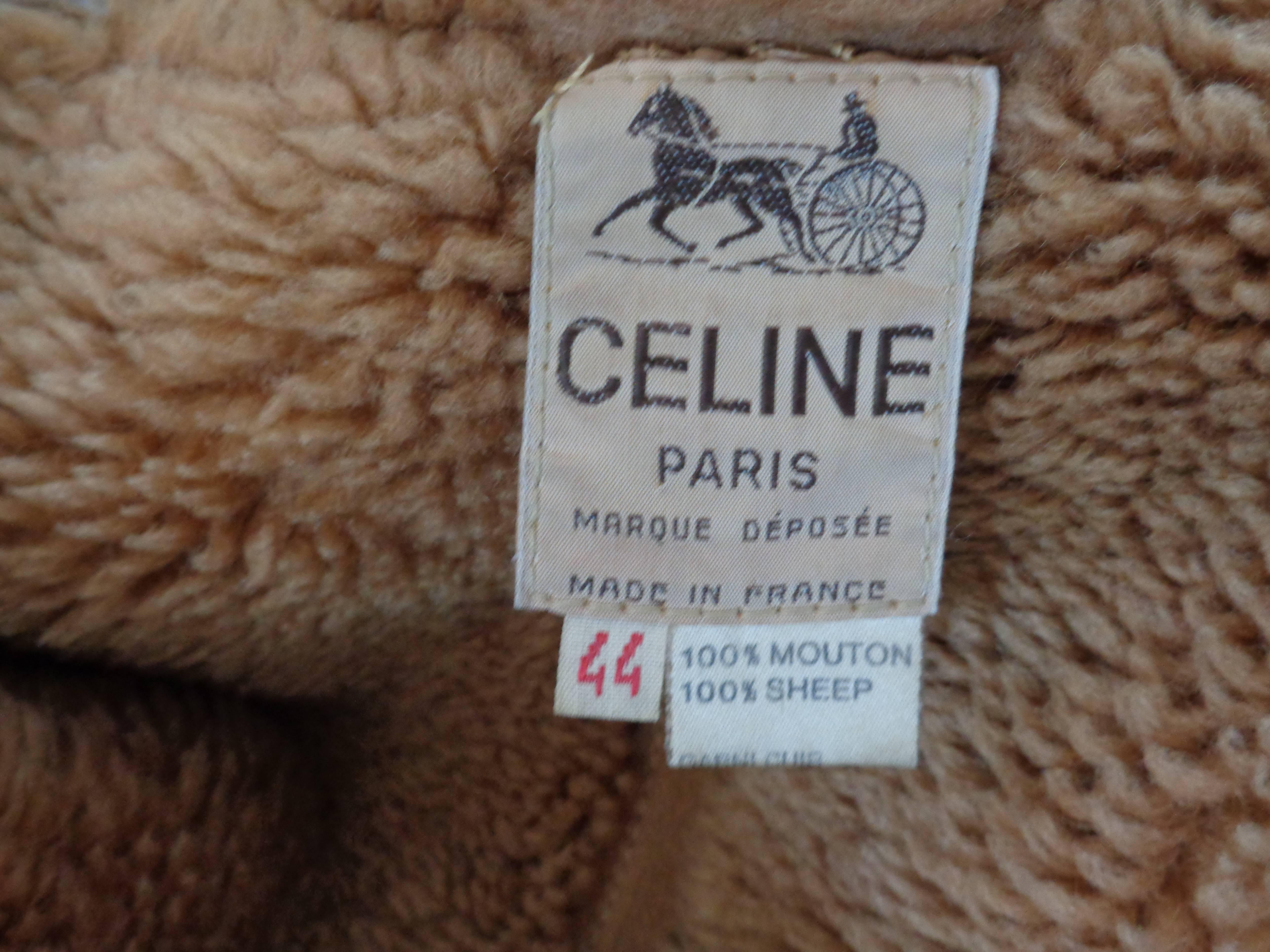 Women's or Men's Rare Celine Paris Beije Mouton Sheep Coat