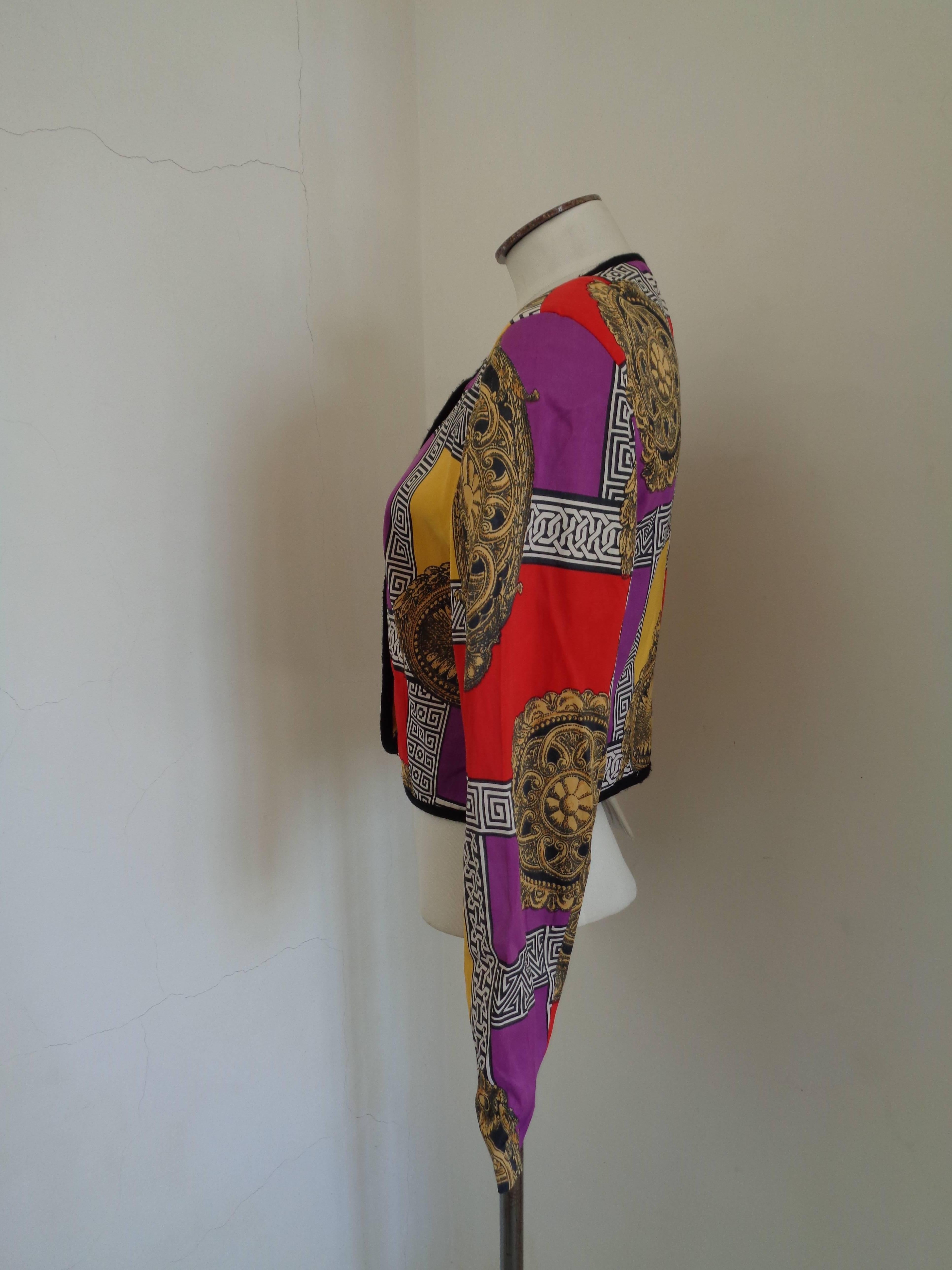 1980s Vintage Multicolour Bolero Jacket In Good Condition In Capri, IT