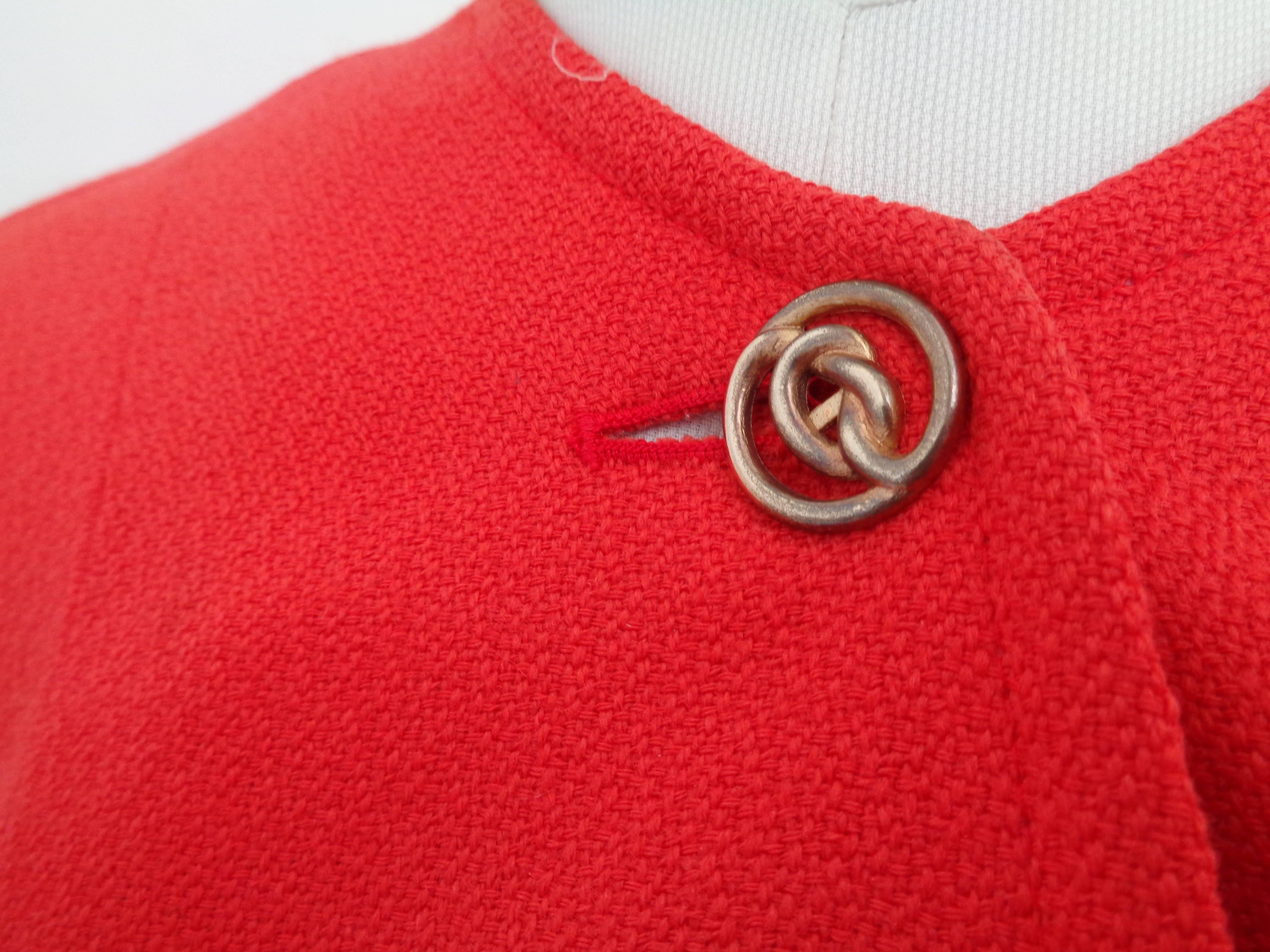 Yves Saint Laurent Variatio Red Wool Jacket In Excellent Condition In Capri, IT