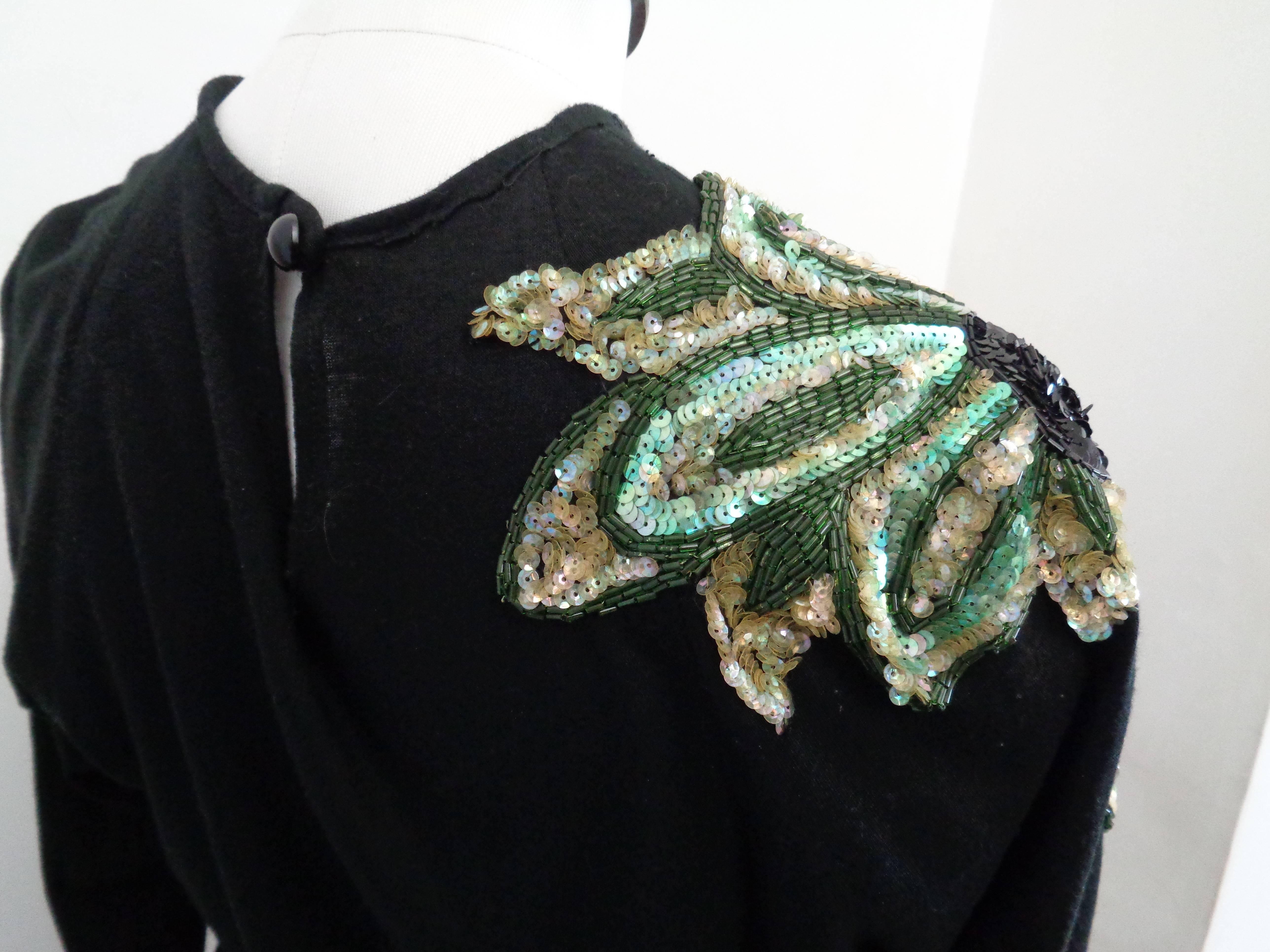 Women's Salvatore Ferragamo Black Embellished sequins Dress For Sale