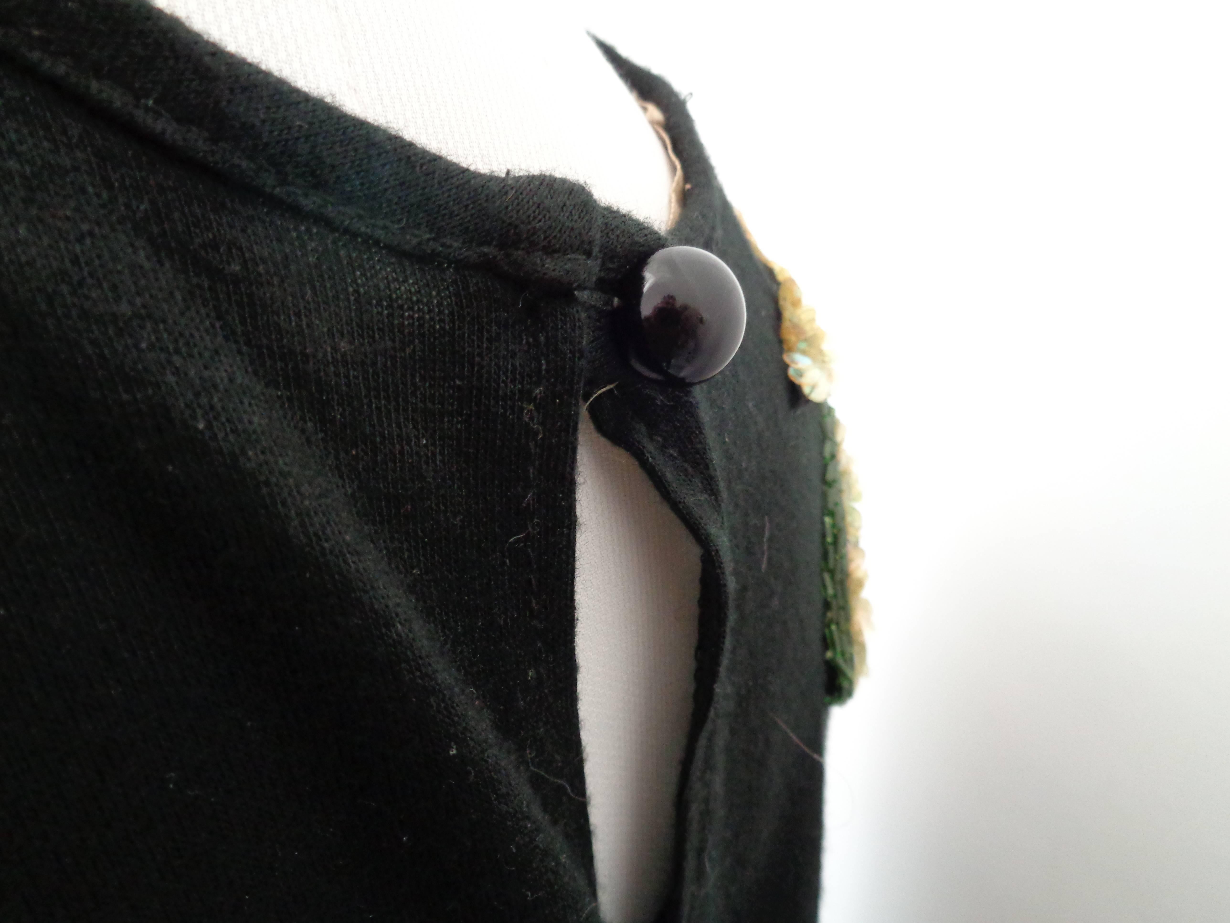 Salvatore Ferragamo Black Embellished sequins Dress For Sale 2