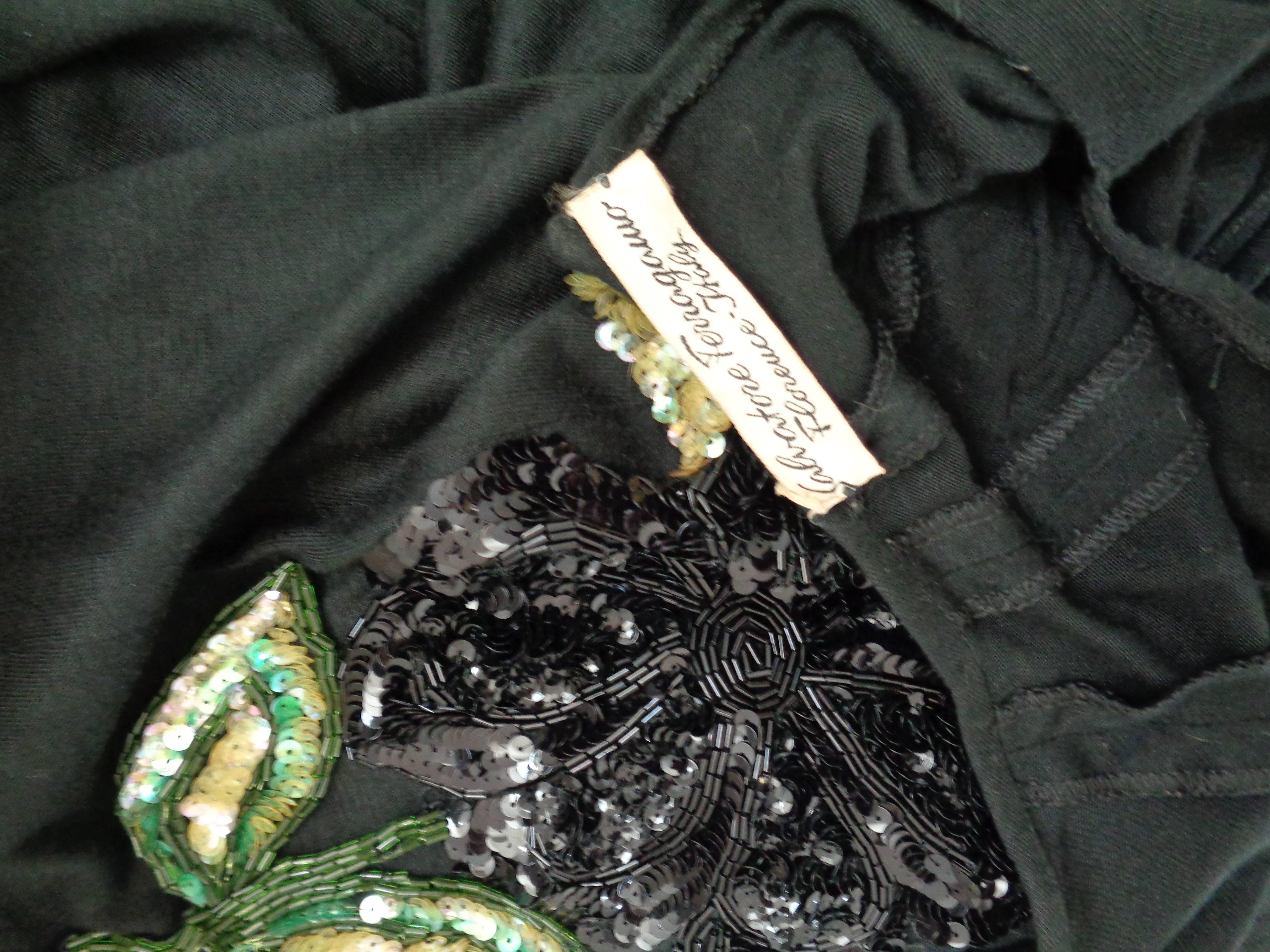 Salvatore Ferragamo Black Embellished sequins Dress For Sale 3
