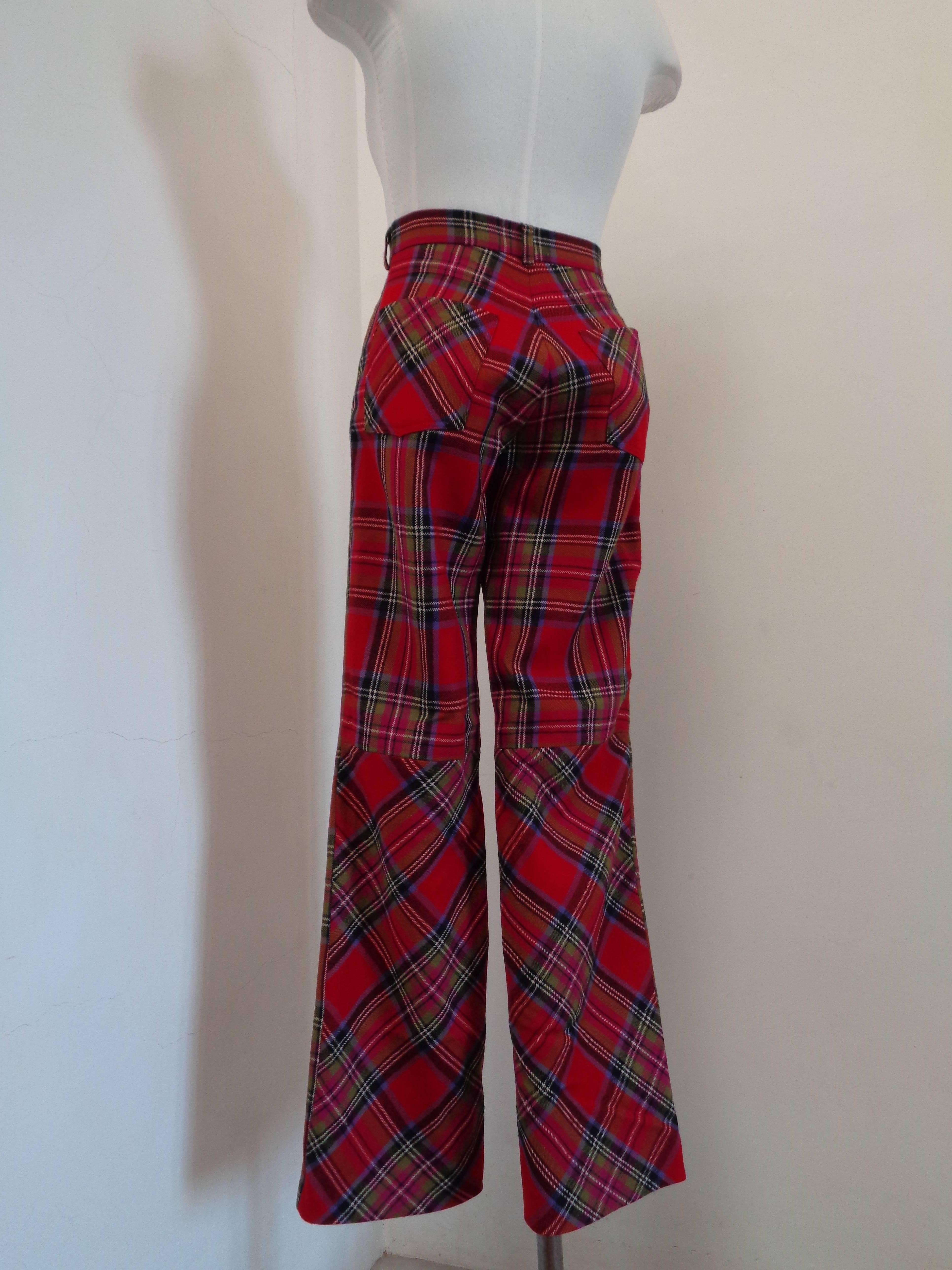 Kenzo Jungle tartan Wool Trouser In Excellent Condition In Capri, IT