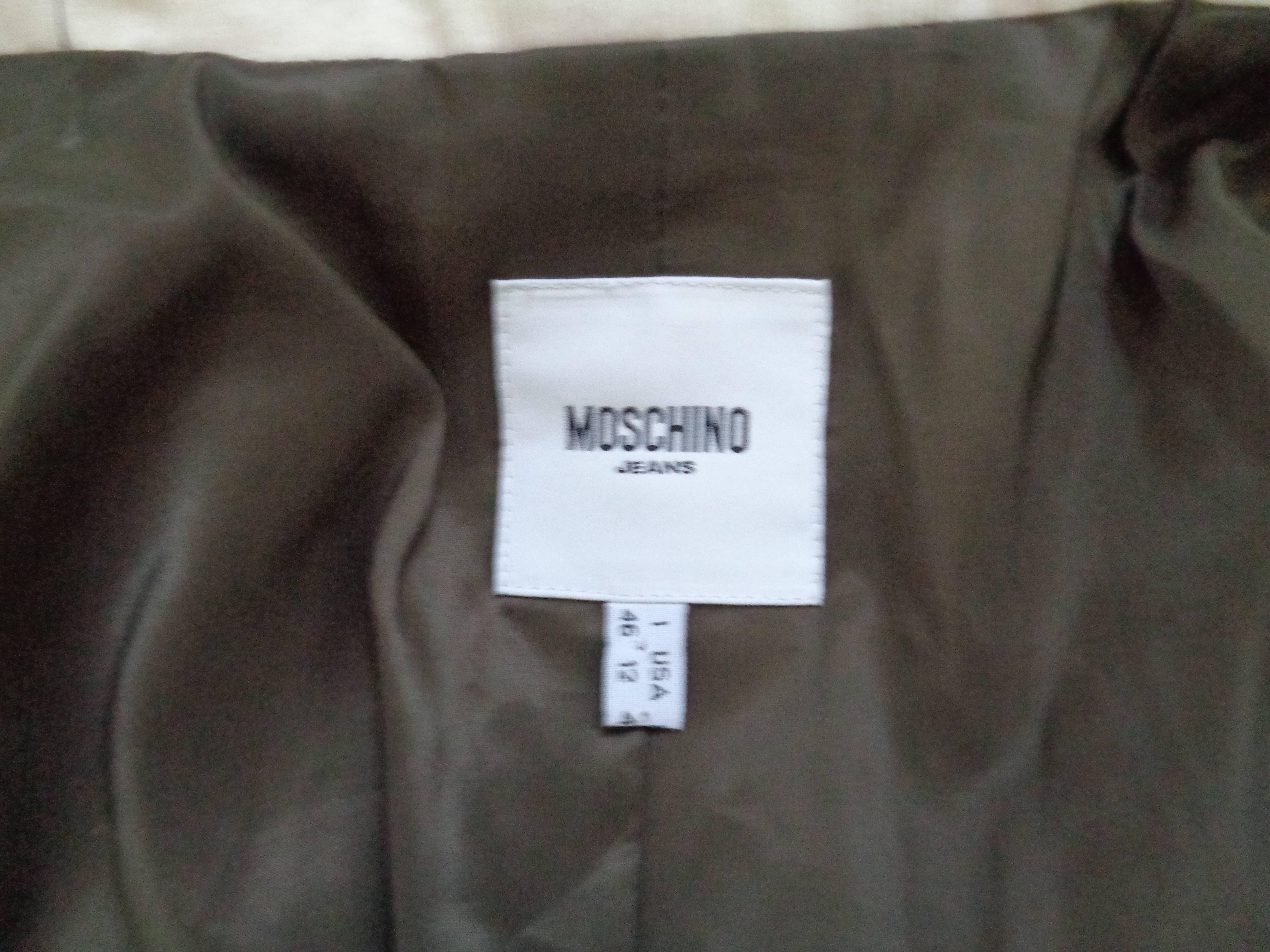 Moschino Jeans White cotton Jacket For Sale at 1stDibs