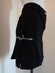 Jupe en laine noire vintage Jean-Charles de Castelbajac, Taille 42, Italie