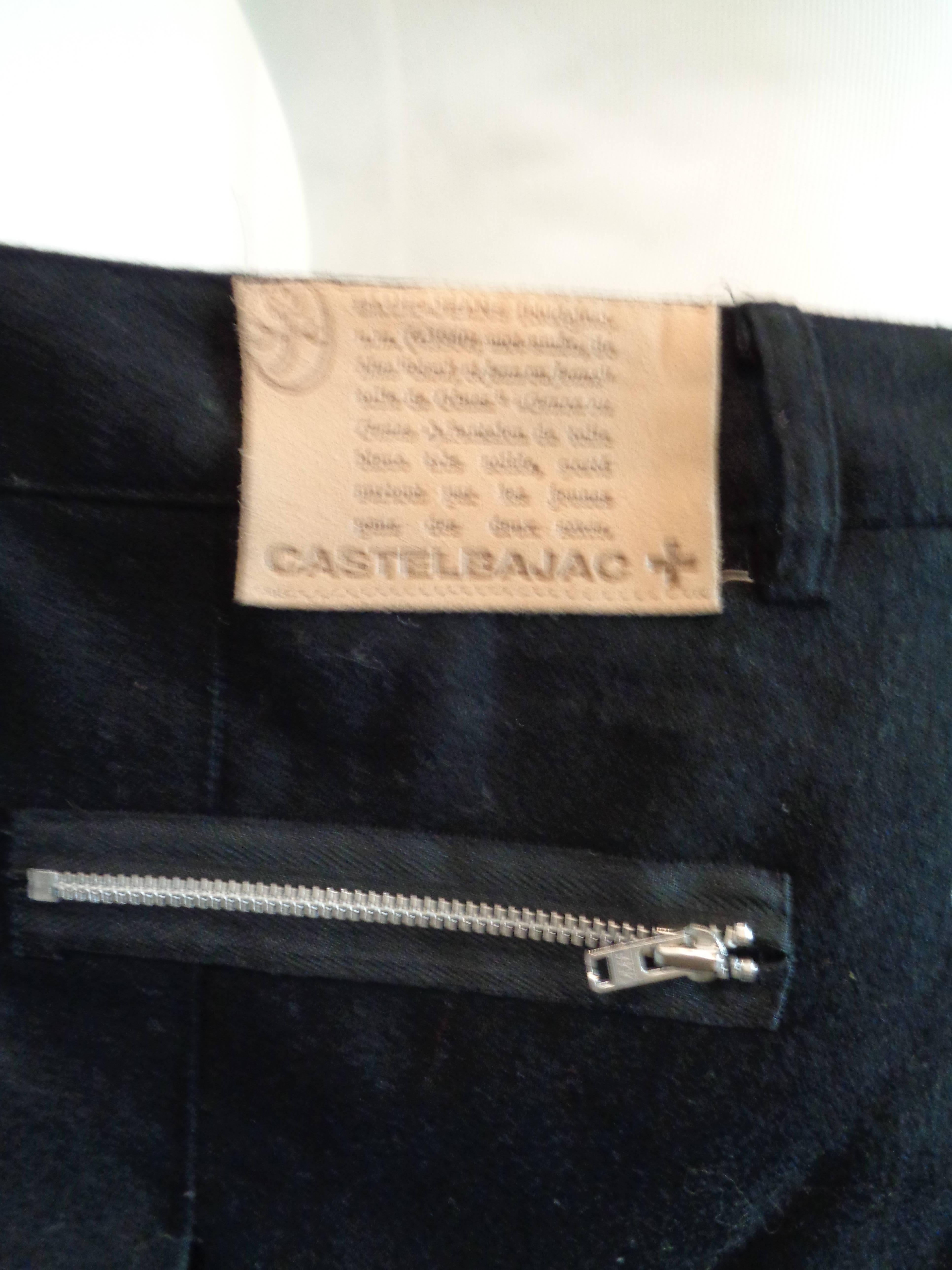 Noir J.C de Castelbajac - Jupe en laine noire en vente