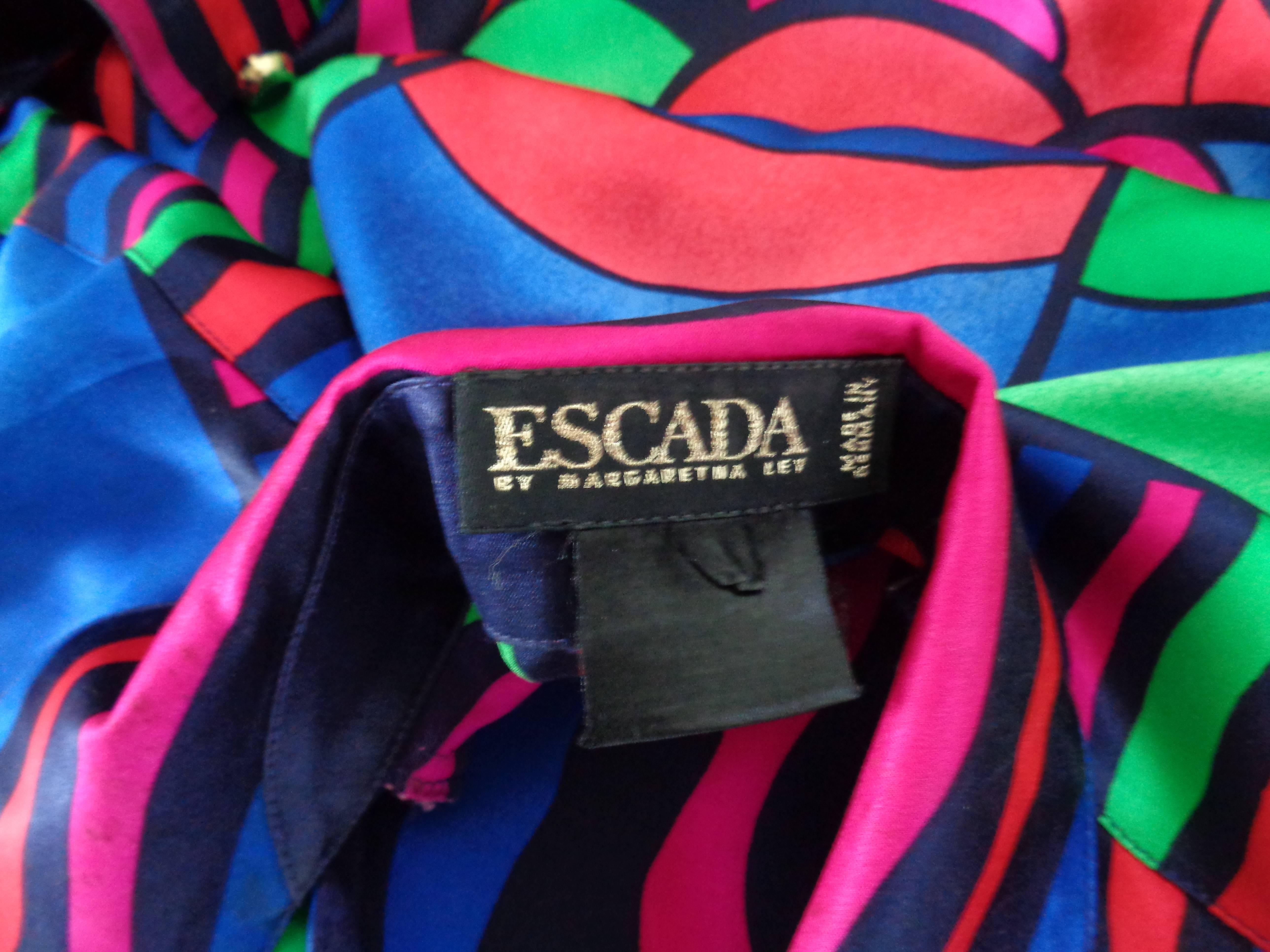 Black Escada by Margaretha Ley Silk Shirt
